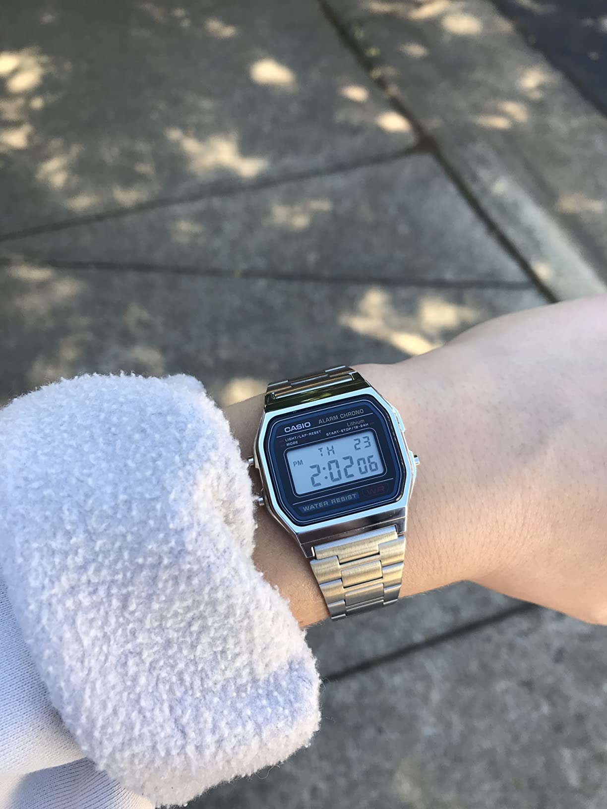 Casio A158WA Series | Unisex Digital Watch | Vintage | WR | 100 SEC Stop Watch | Daily Alarm | Regular Time Keeping: Hour, Minute, Second, PM, Date, Day | Led Light | 7 Yr Battery customer photo 2
