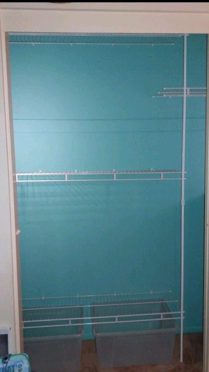 ClosetMaid Wire Closet Organizer System, Adjustable from 5 to 8 Ft., with Shelves, Hardware, Durable Steel, Fixed Mount Installation, White customer photo 2
