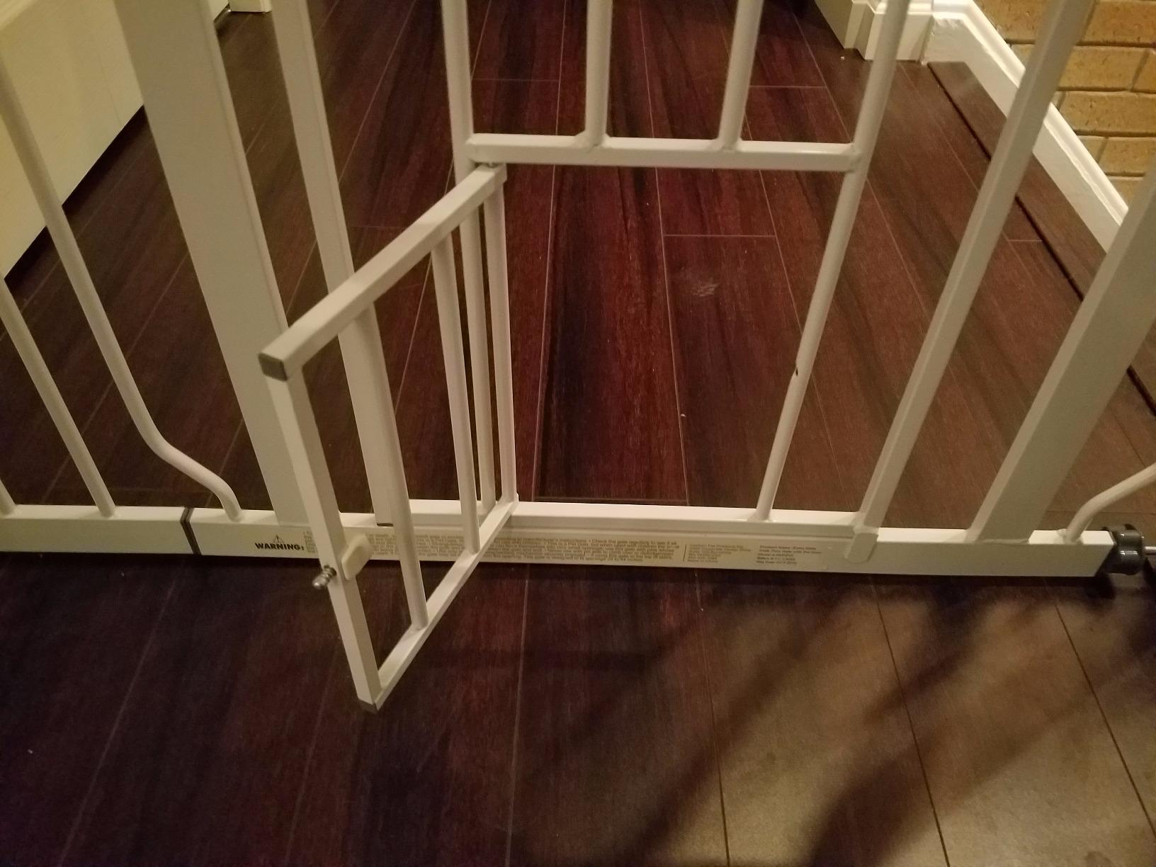 Carlson 29.5–36.5” Extra Wide Dog Gate with Small Pet Door, Walk-Through Pressure Mounted Metal Indoor Pet Safety Gate, Tested and Trusted by Pet Parents, American Designed, American Owned customer photo 2