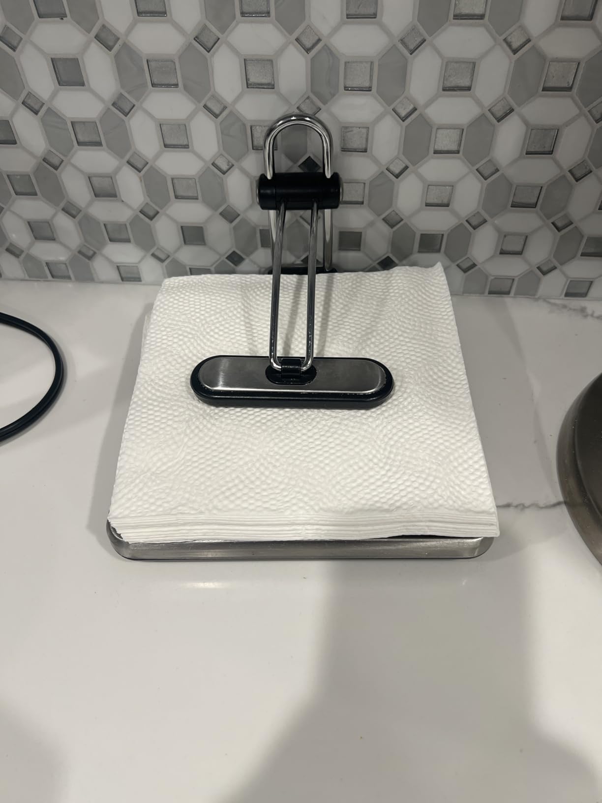 simplehuman Quick Grip Napkin Holder, Stainless Steel, Brushed customer photo 2
