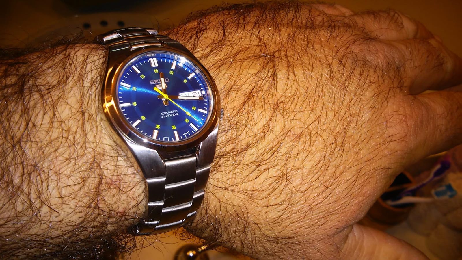 SEIKO Men's SNK615 Automatic Stainless Steel Watch customer photo 2