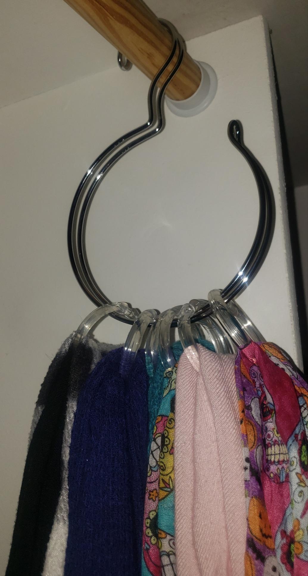 iDesign Classico Over the Rod, Closet Accessory Organizer for Ties, Belts, Handbags, Fashion Jewelry - 2 Hooks, Chrome customer photo 2