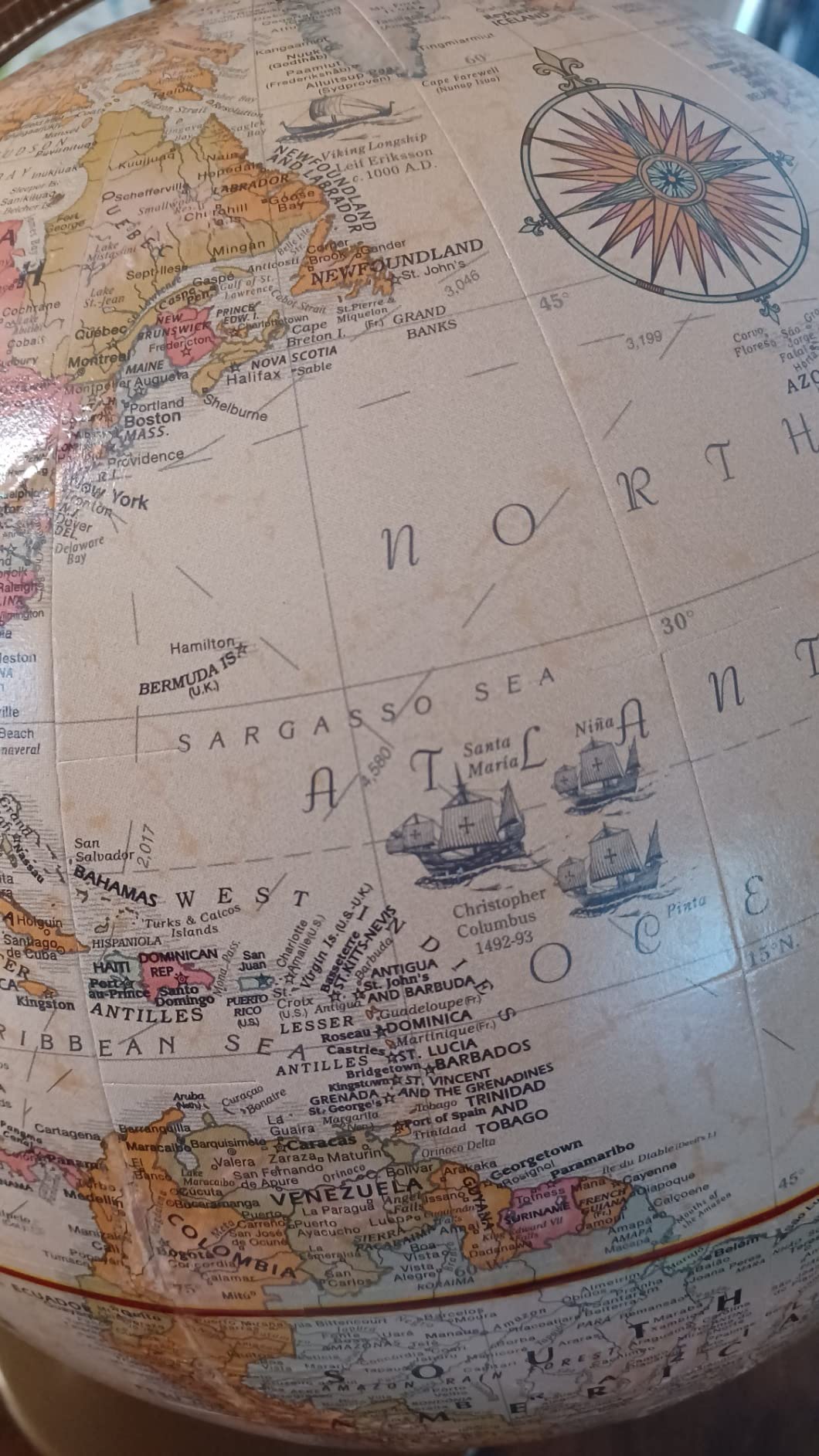 Replogle Globes Franklin World Globe, Antique Ocean, 12-Inch Diameter,Over 4,000 Place Names customer photo 1