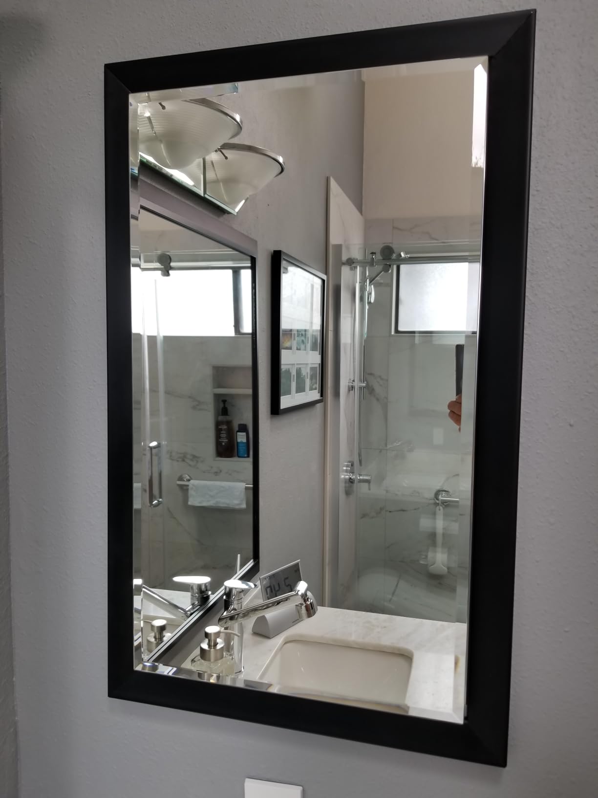 Kohler CB-CLC1526FS Frameless Bathroom Mirror Medicine Cabinet, Single Door, Rectangular Beveled Edge Frame, Bathroom Cabinet Mirror, Adjustable Shelves, 15 in. W x 26 in. H customer photo 2