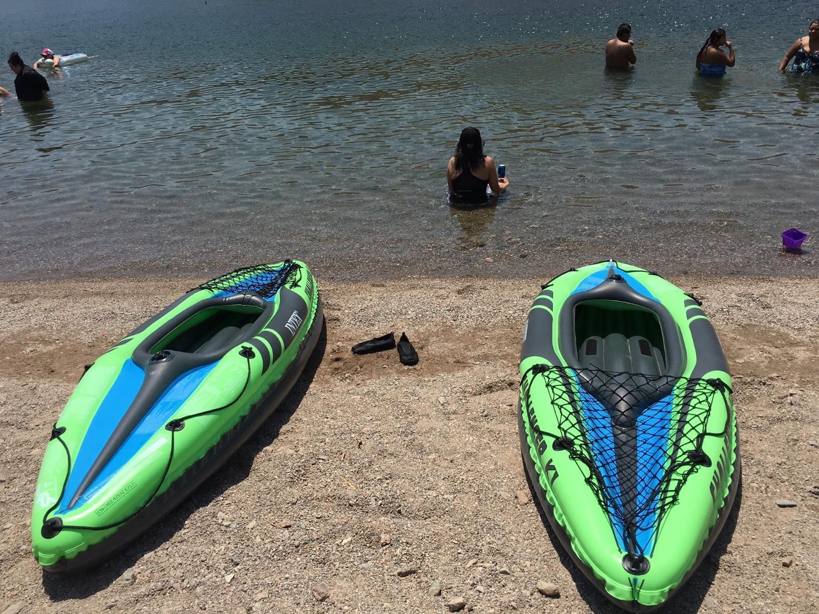 INTEX Challenger Inflatable Kayak Series: Includes Deluxe 86in Kayak Paddles and High-Output Pump – SuperStrong PVC – Adjustable Seat with Backrest – Removable Skeg – Cargo Storage Net customer photo 1