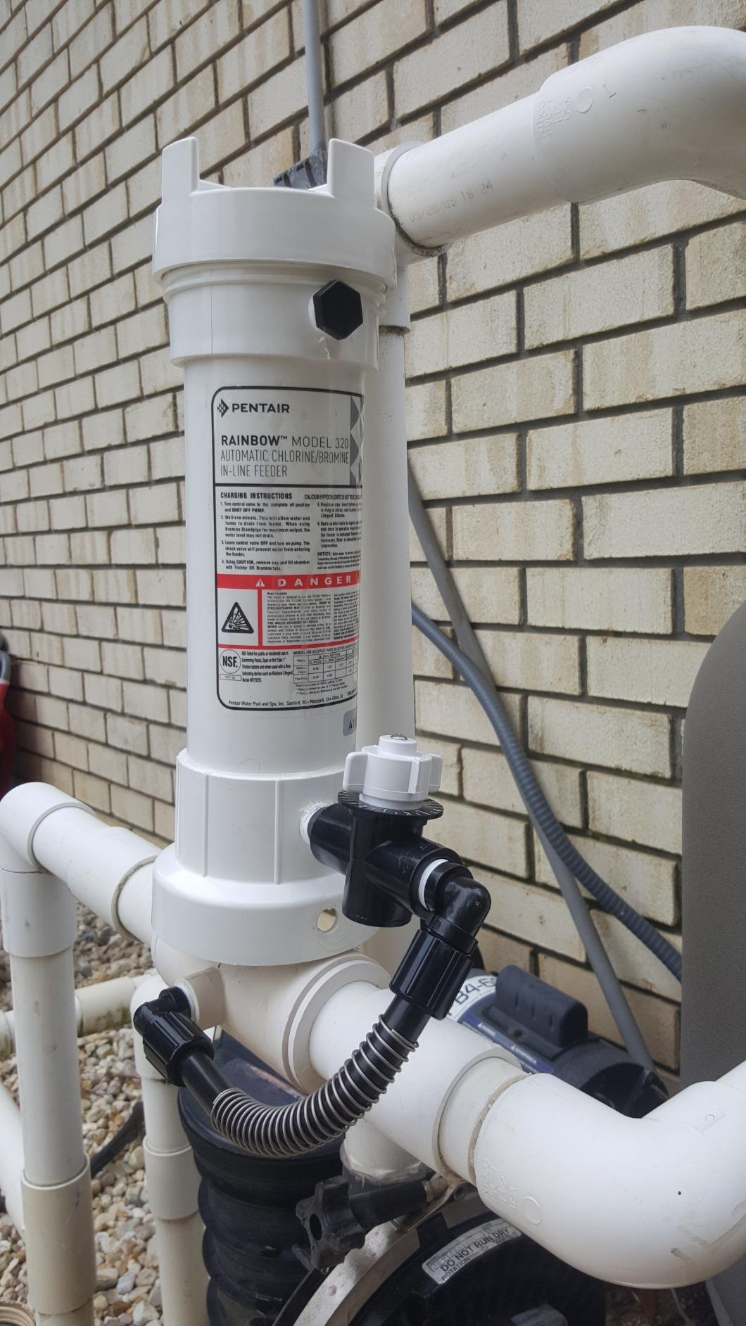 Pentair R171096 Rainbow 320 Automatic in-Line Chlorine/Bromine Feeder | Ideal for both Pool And Spa customer photo 1