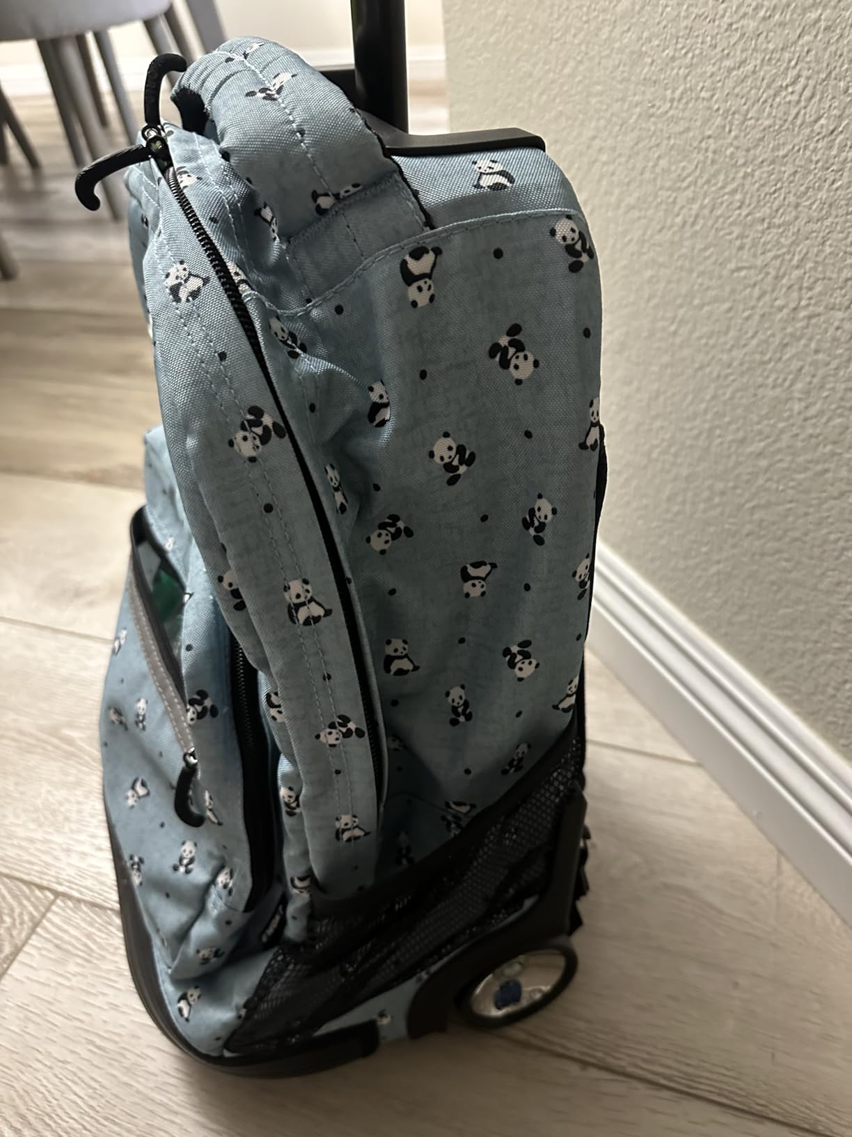 J World New York Sunrise Rolling Backpack, Black, One Size customer photo 2