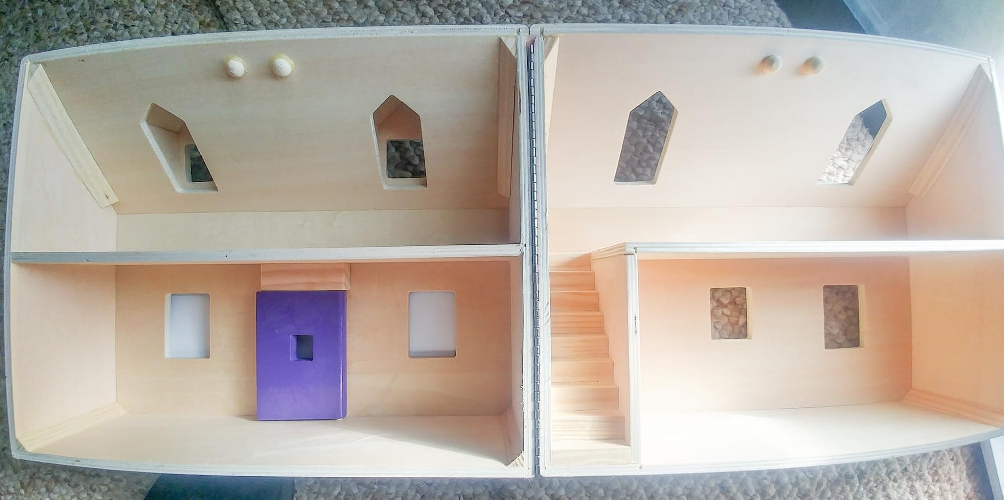Melissa & Doug Fold & Go Wooden Dollhouse with 2 Dolls and 11 Pieces of Furniture - Portable Mini Doll House with Accessories and Toy Figures, Ages 3+ customer photo 2