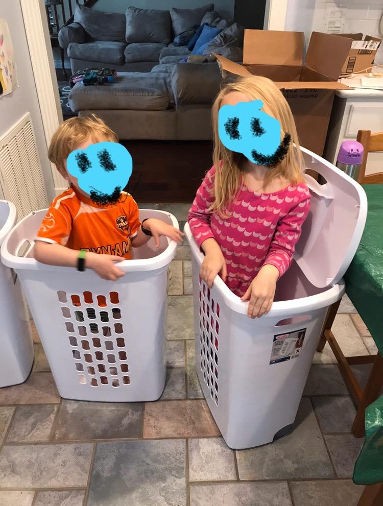 Sterilite Ultra Wheeled Hamper, Laundry Basket w/ Flip-Top Lid, 3-Pack, White customer photo 1