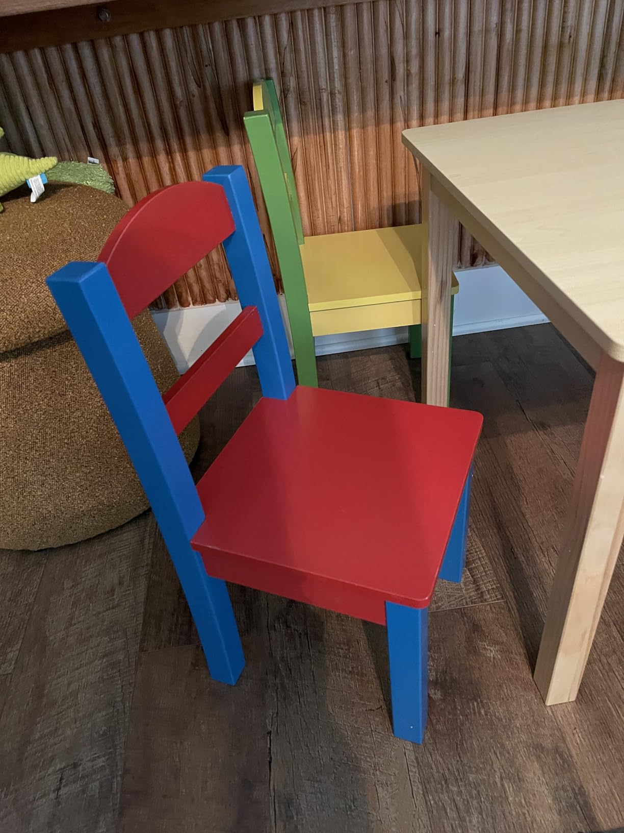 Humble Crew Toddler Table and Chair Set for Kids, Wood Activity Furniture customer photo 2