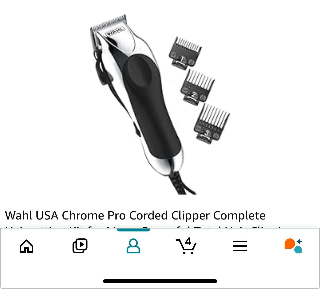 Wahl USA Chrome Pro Corded Clipper Complete Haircutting Kit for Men | Powerful Hair Clipper For Full Hair Clipping, Beard Trimming, & Grooming, Adjustable Taper Lever For Fading - Model 3024635 customer photo 2
