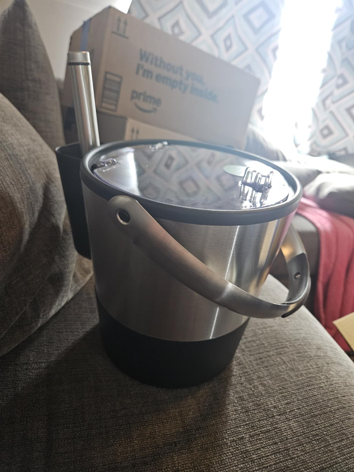 Oggi Insulated Ice Bucket, 4 Quart / 3.8 L, Stainless Steel, Black. customer photo 1