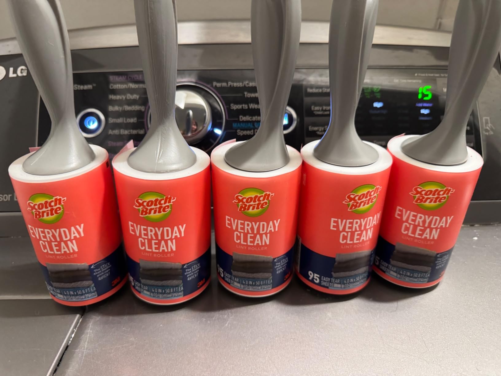 Scotch-Brite Everyday Clean Lint Roller, 475 Sheets Total,5 Pack customer photo 2