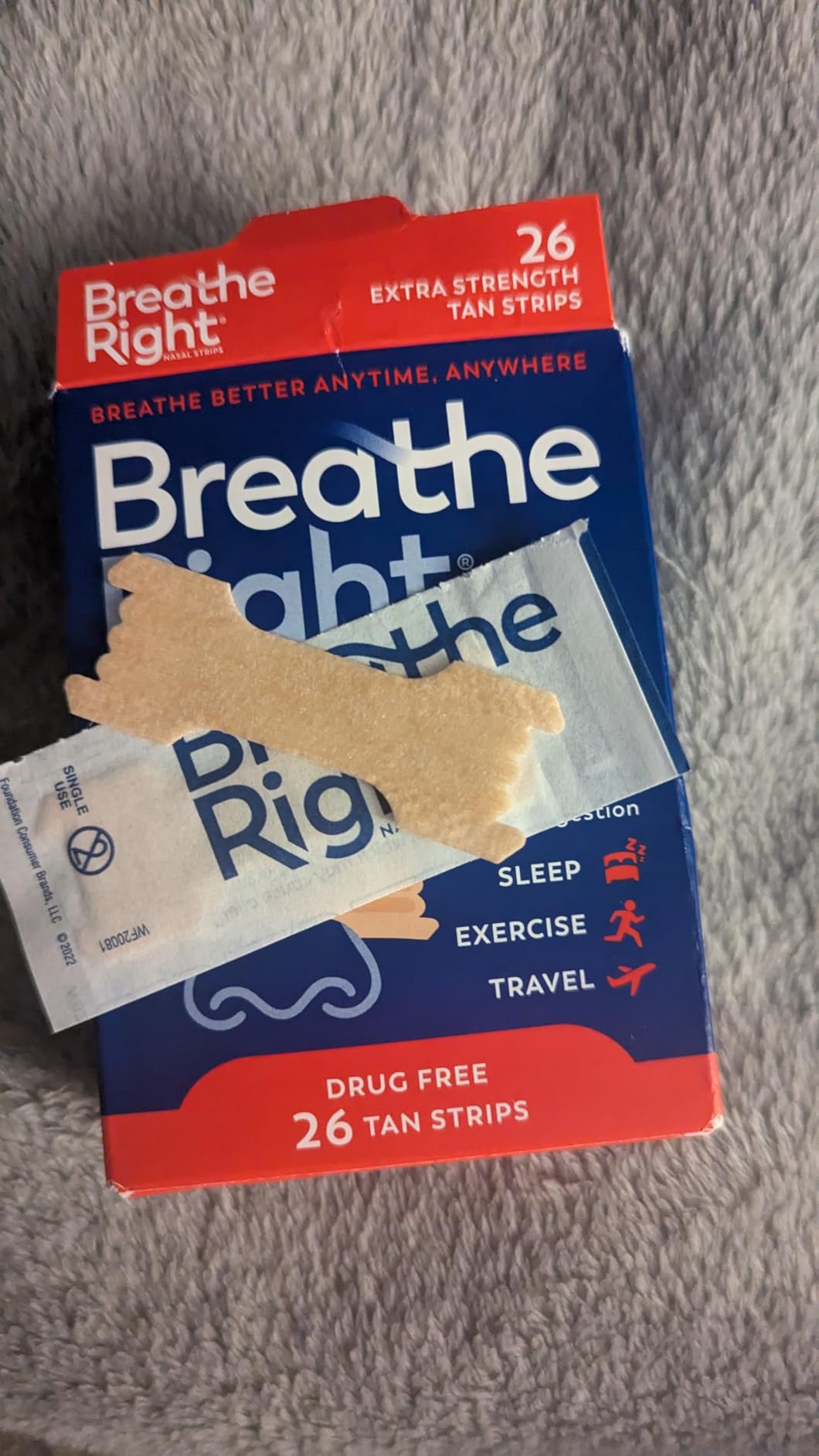 Breathe Right Nasal Strips, Relieves Nasal Congestion, Extra Strength, Tan customer photo 2