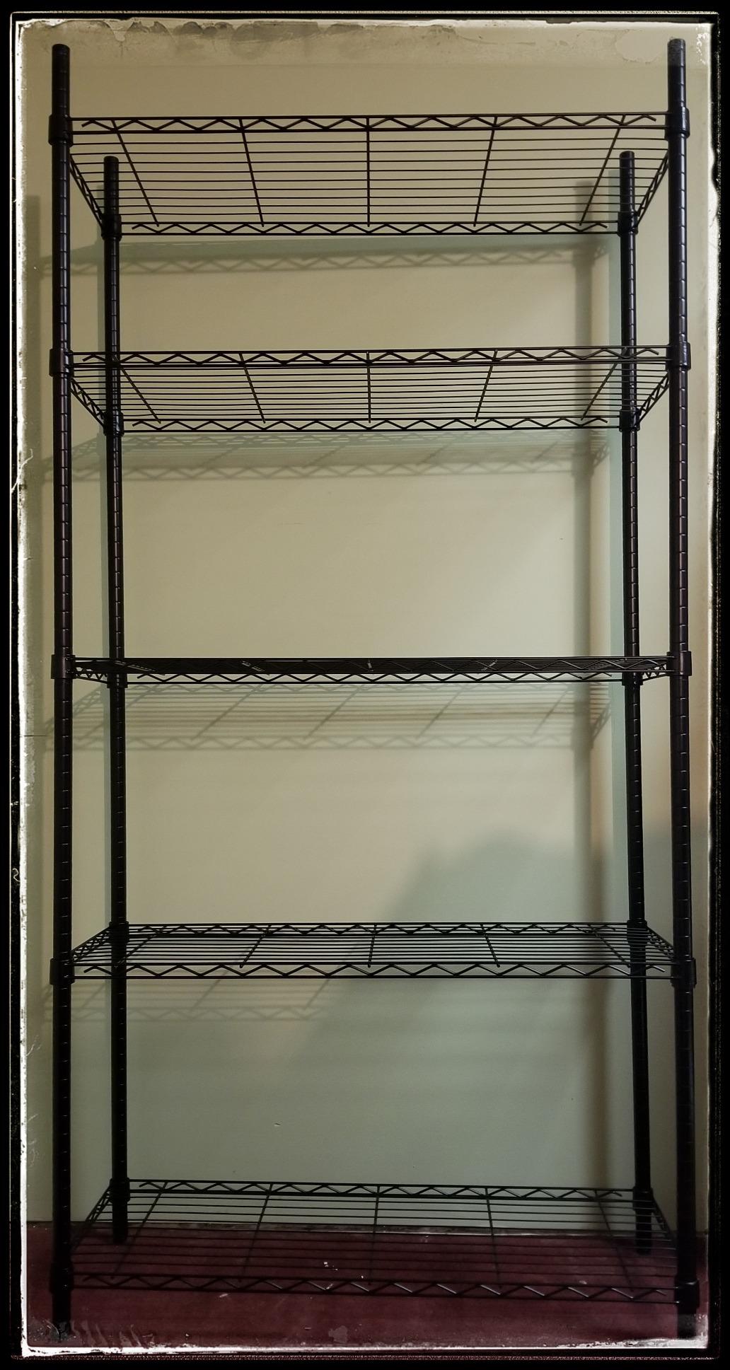 Honey-Can-Do 5-Tier Black Wire Shelf, NSF, 200 lb/Shelf, 36x14x72 in customer photo 1