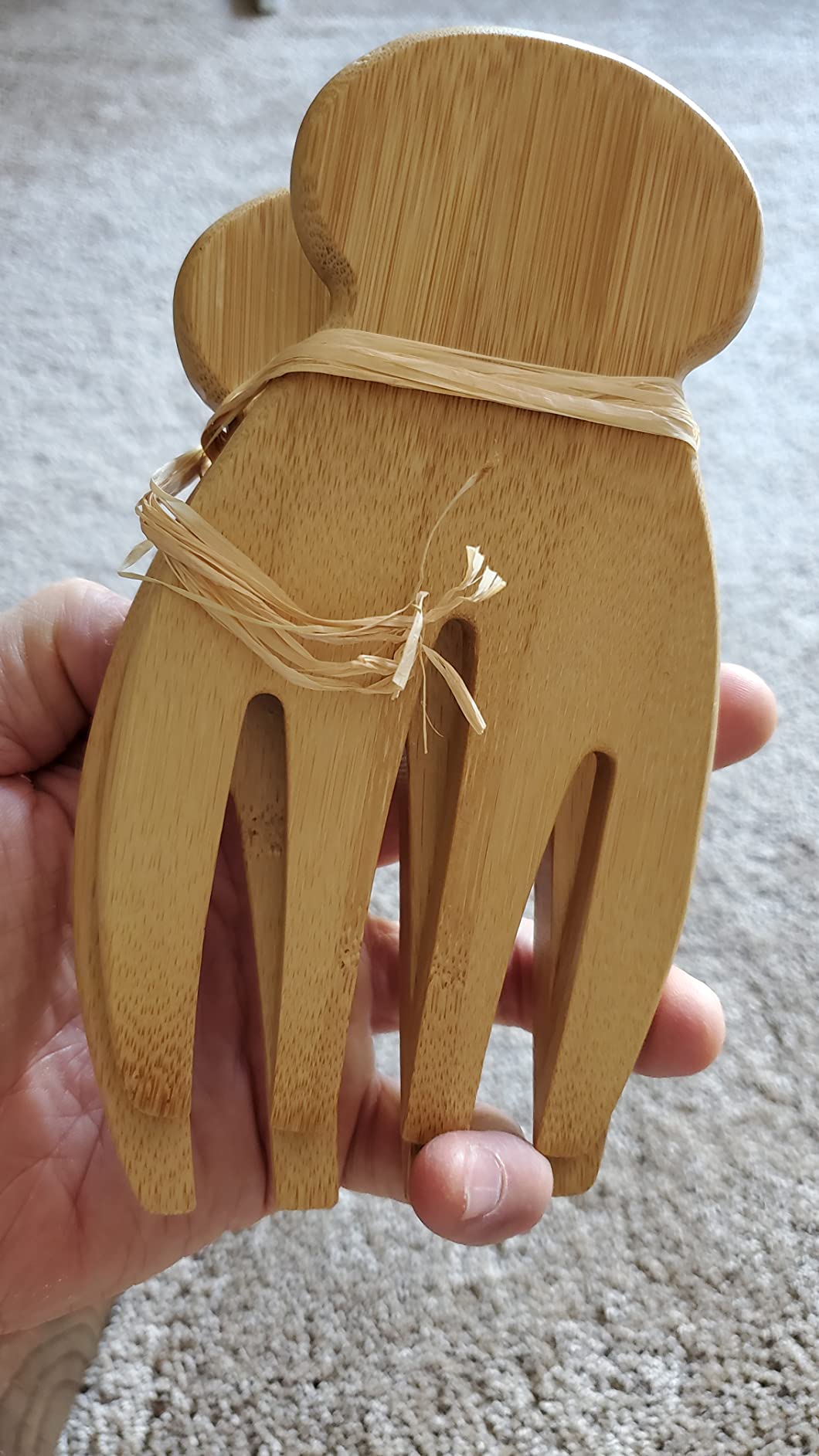 Totally Bamboo Salad Hands, Wood Salad Tongs Alternative for Serving customer photo 2