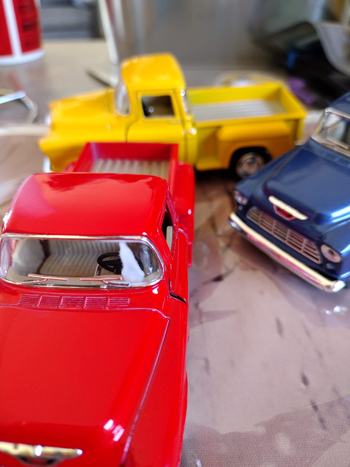 KiNSMART 1955 Chevrolet Stepside Pickup Truck 5 Inch 1:32 Scale Die Cast Metal Little Truck (-4Set) customer photo 2