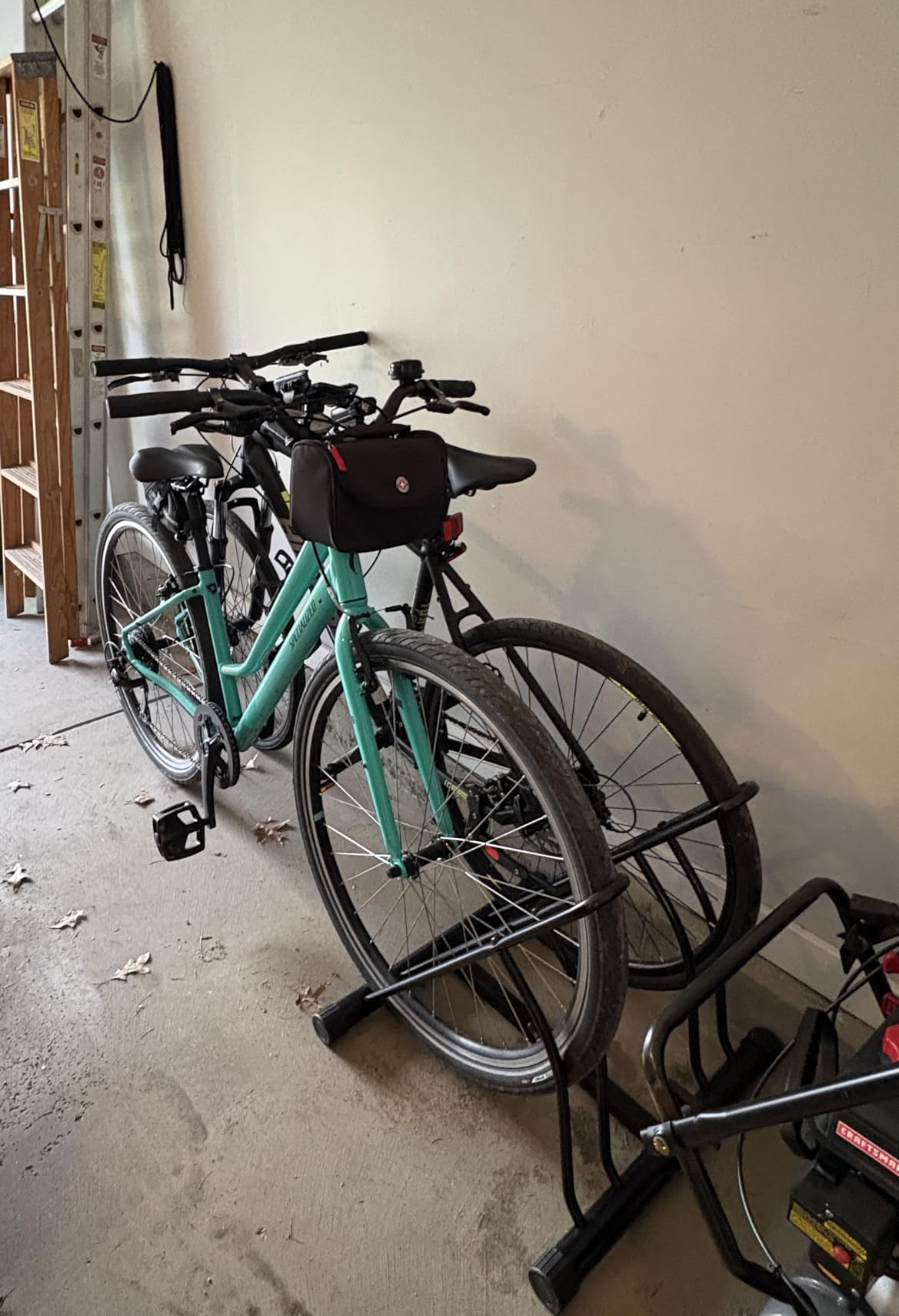 Bike Rack – Dual Bicycle Stand for Mountain, Road, or Kid’s Bikes – Indoor or Outdoor Steel Bicycle Storage – Tire Rack for Truck by RAD Cycle customer photo 2