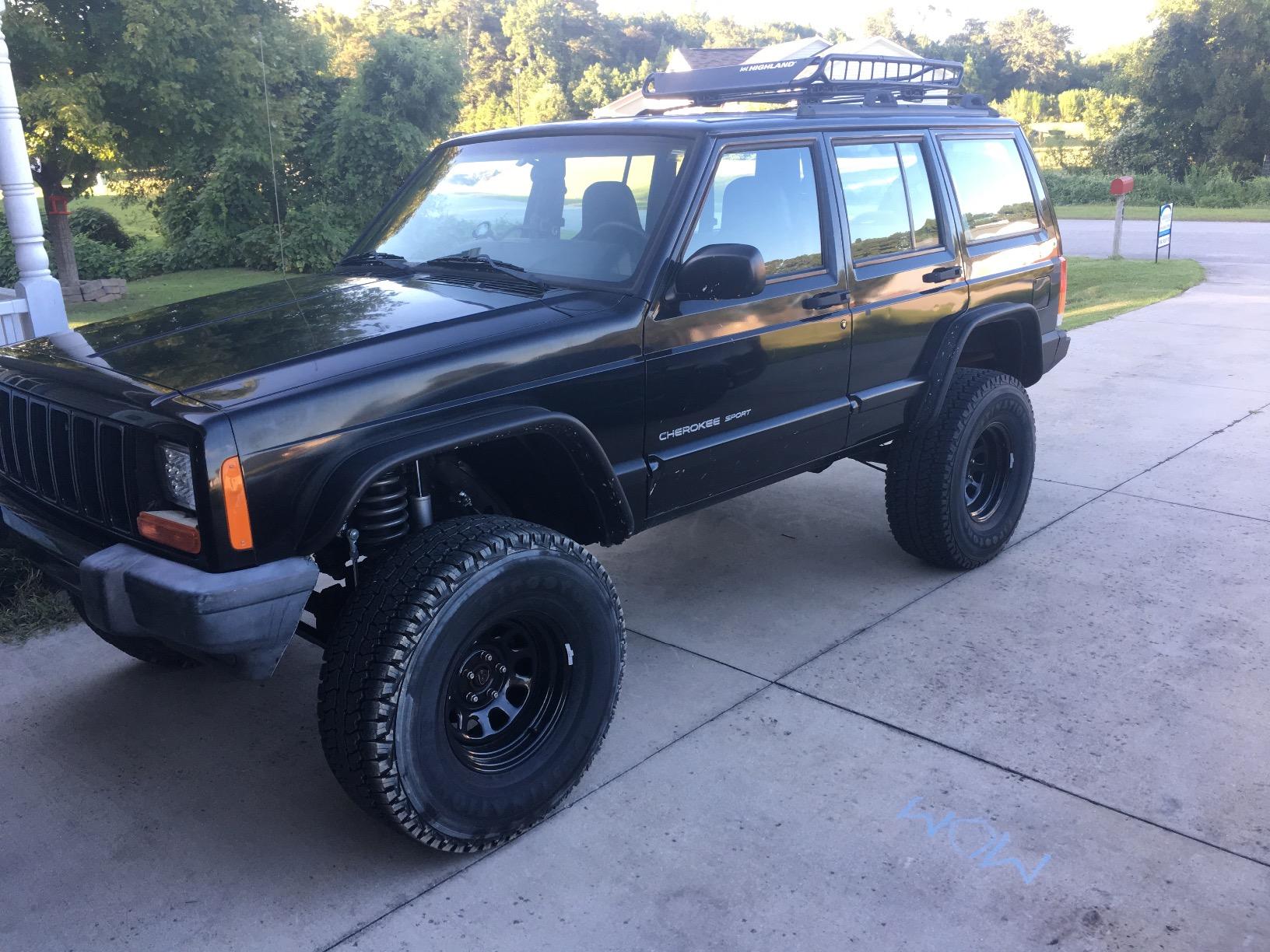 Bushwacker Jeep Flat Style Front & Rear Fender Flares | 4-Piece Set, Black, Textured Finish | 10922-07 | Fits 1984-2001 Jeep Cherokee customer photo 2