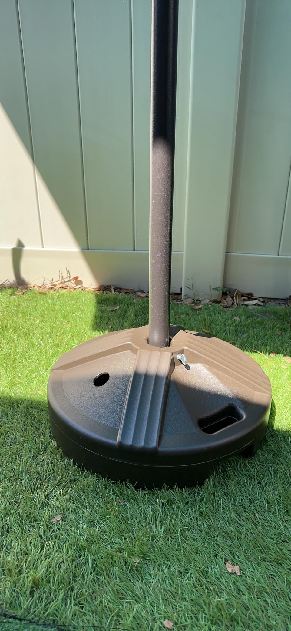 US Weight Durable 50 Pound Fillable Umbrella Base Designed to be Used with a Patio Table customer photo 1