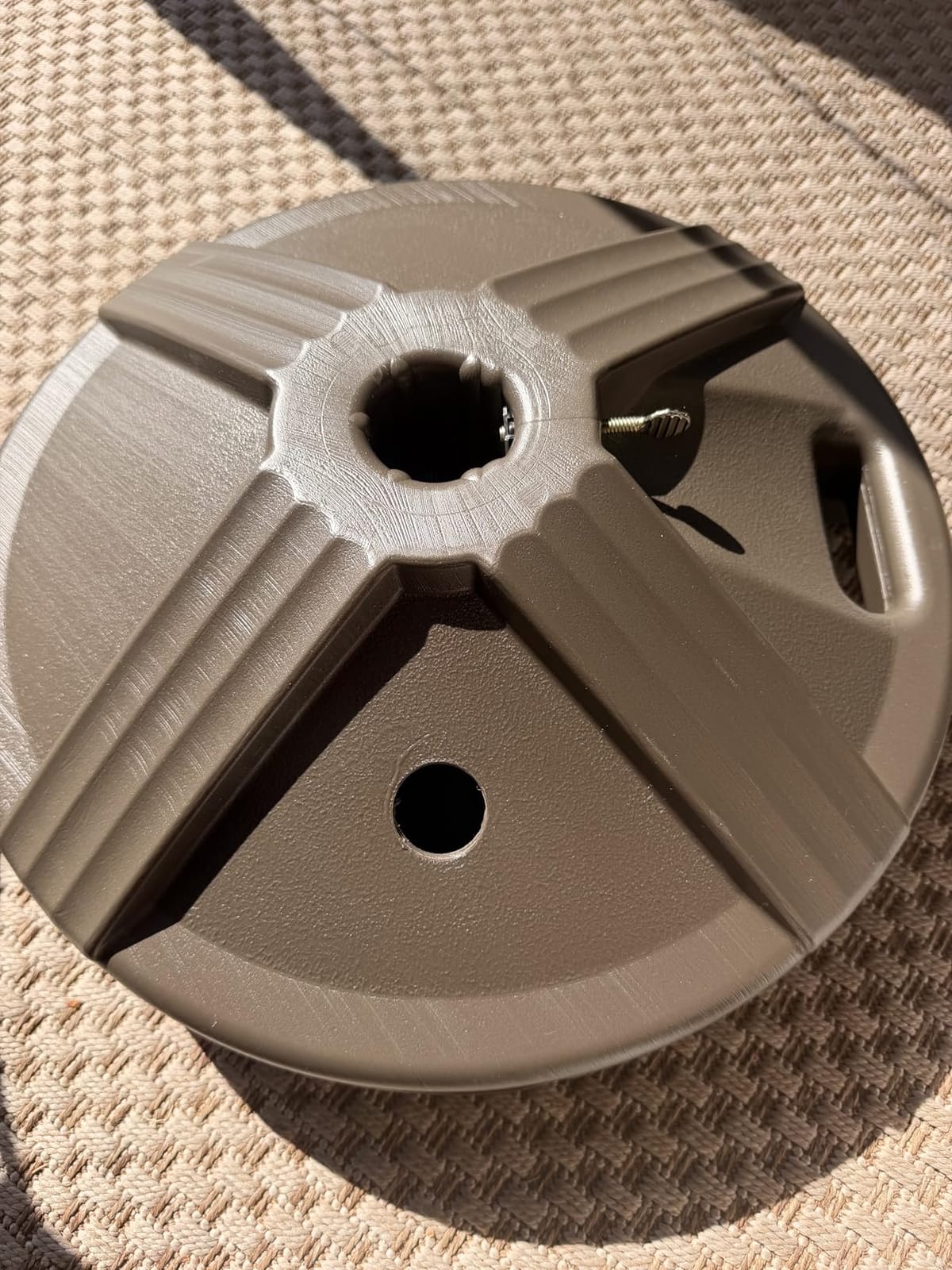 US Weight Durable 50 Pound Fillable Umbrella Base Designed to be Used with a Patio Table customer photo 2