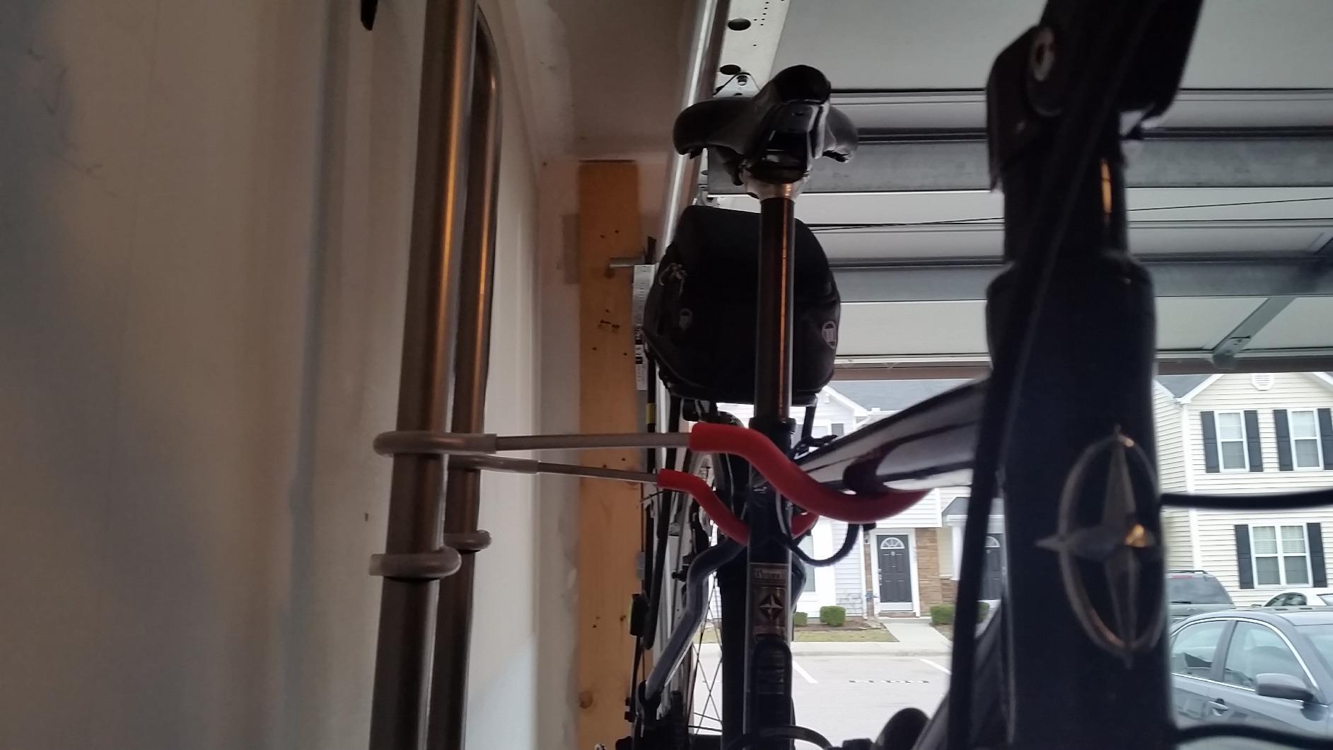 Delta Cycle Two Bike Gravity Pole Stand Garage, 2 Bike Storage Rack, No Drilling Required, Fully Adjustable Vertical Bike Rack for Any Style Bicycle, Leaning Wall Bike Rack Holds Up to 60 lbs customer photo 1