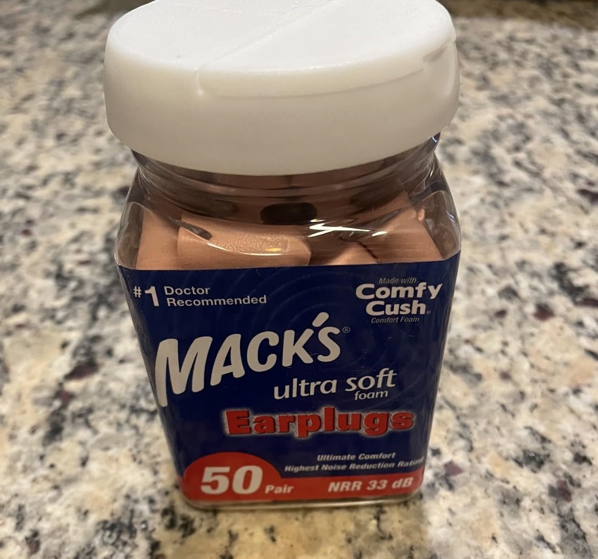 Mack's Ultra Soft Foam Earplugs, 50 Pair - 33dB Highest NRR | Made in USA customer photo 1