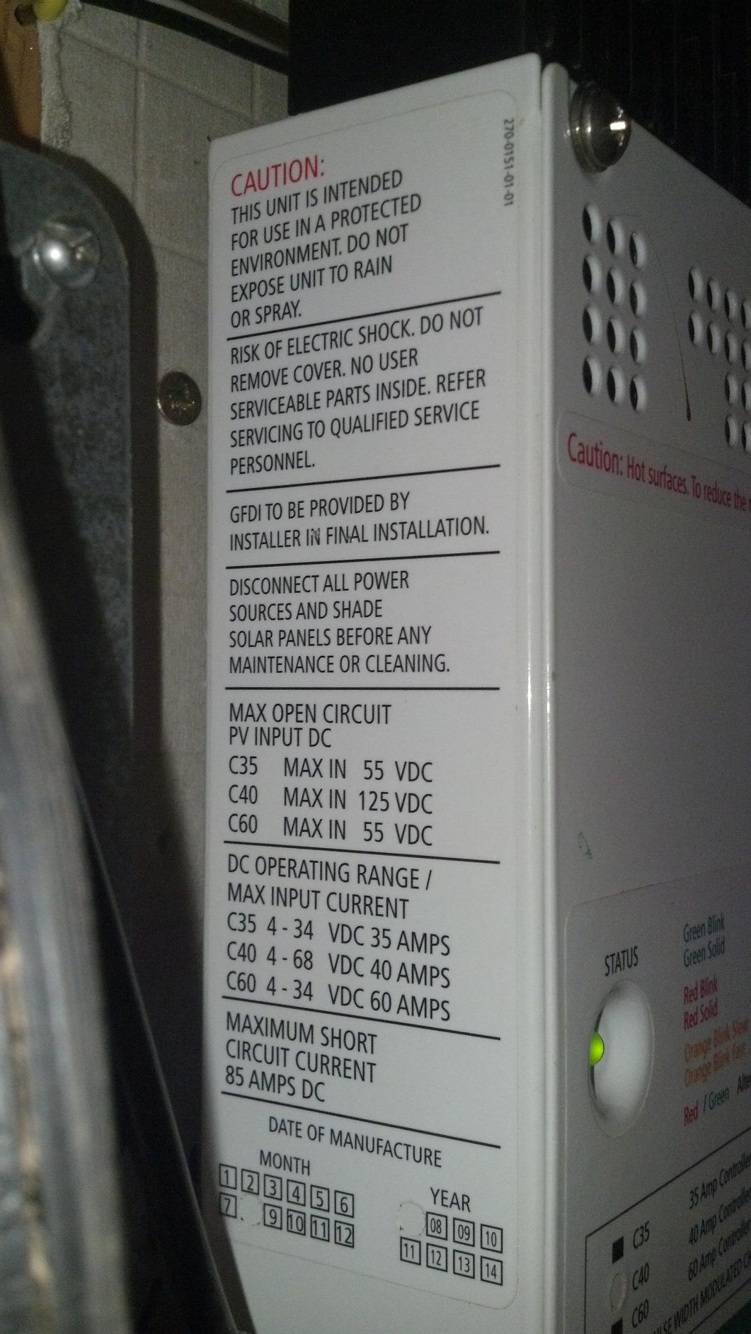 Xantrex C40 Solar Charge Controller 40 Amps customer photo 2