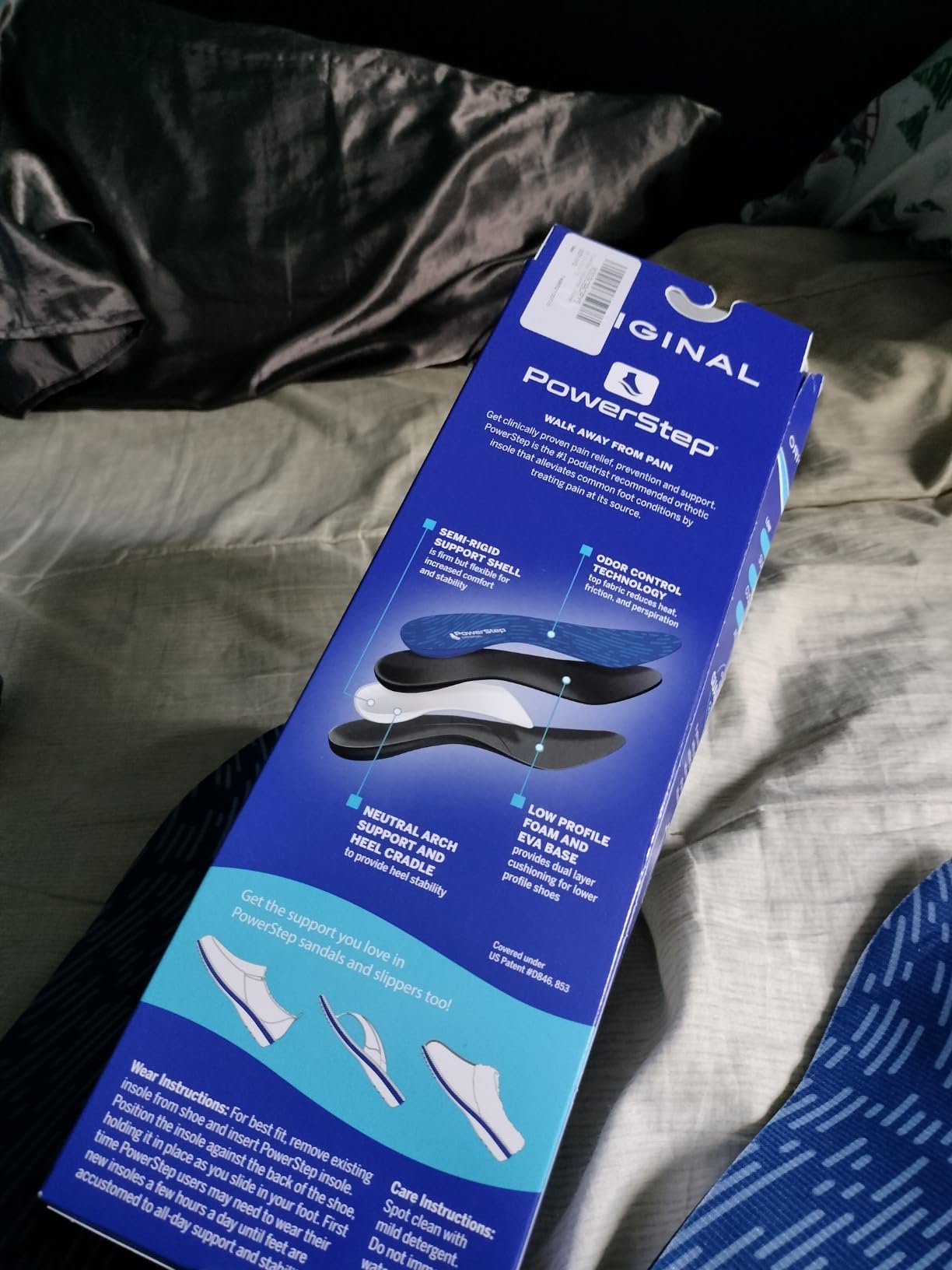 PowerStep Original Insoles, Arch Pain Relief Orthotics, Tight Shoes, Foot Support for Plantar Fasciitis, Mild Pronation, Foot & Arch Support Inserts, Shoe Inserts, Made in the USA (M 10-10.5, F 12) customer photo 1