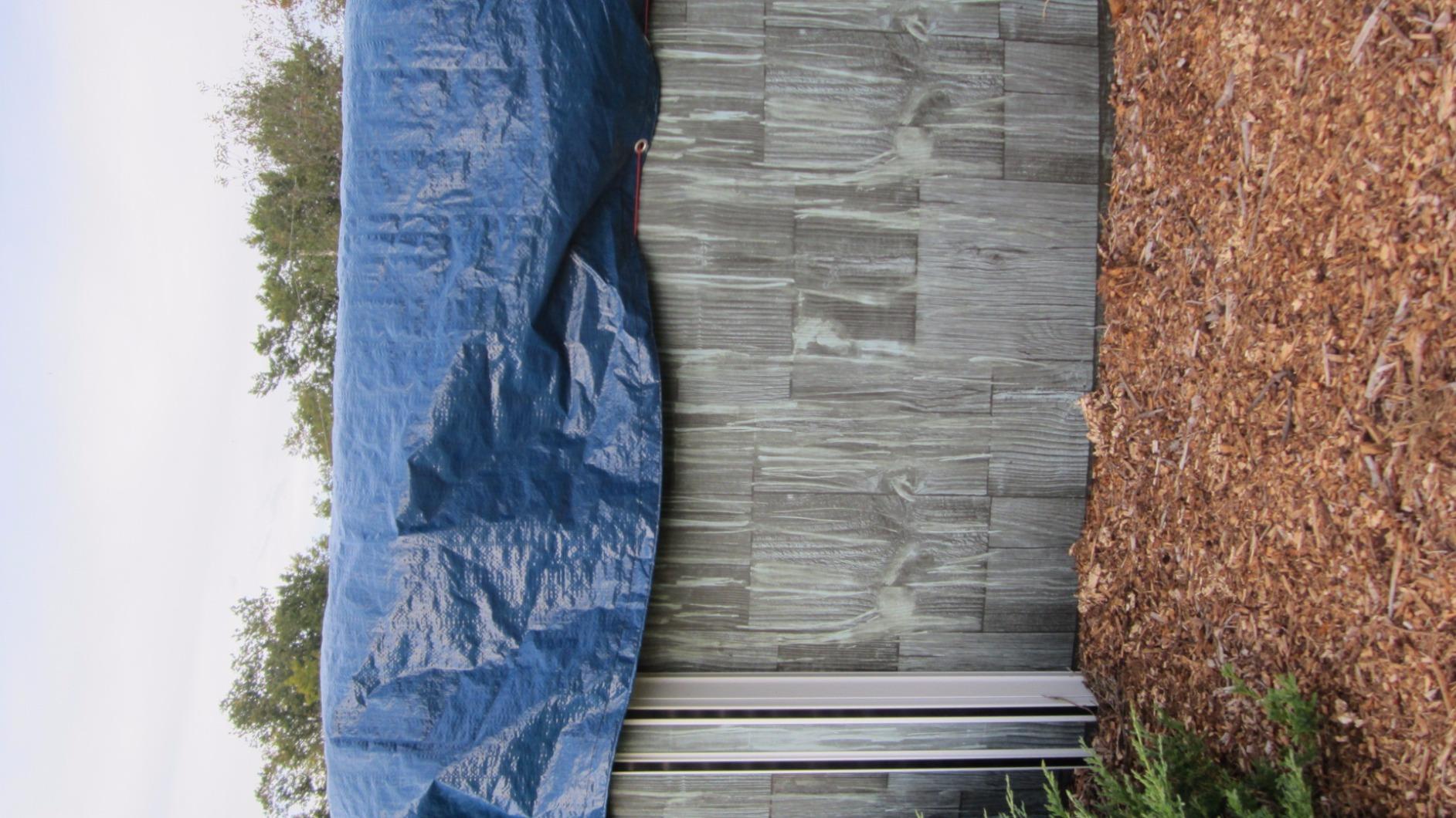 Robelle 24 ft Heavy Duty Super Winter Pool Cover for Above Ground Pools | Blue Above Ground Pool Cover, 4 ft Overlap (28ft Cover Size), Solid 8 x 8 Scrim, 2.36 oz/yd2, 10-Year Warranty, Style: 3524-4 customer photo 1