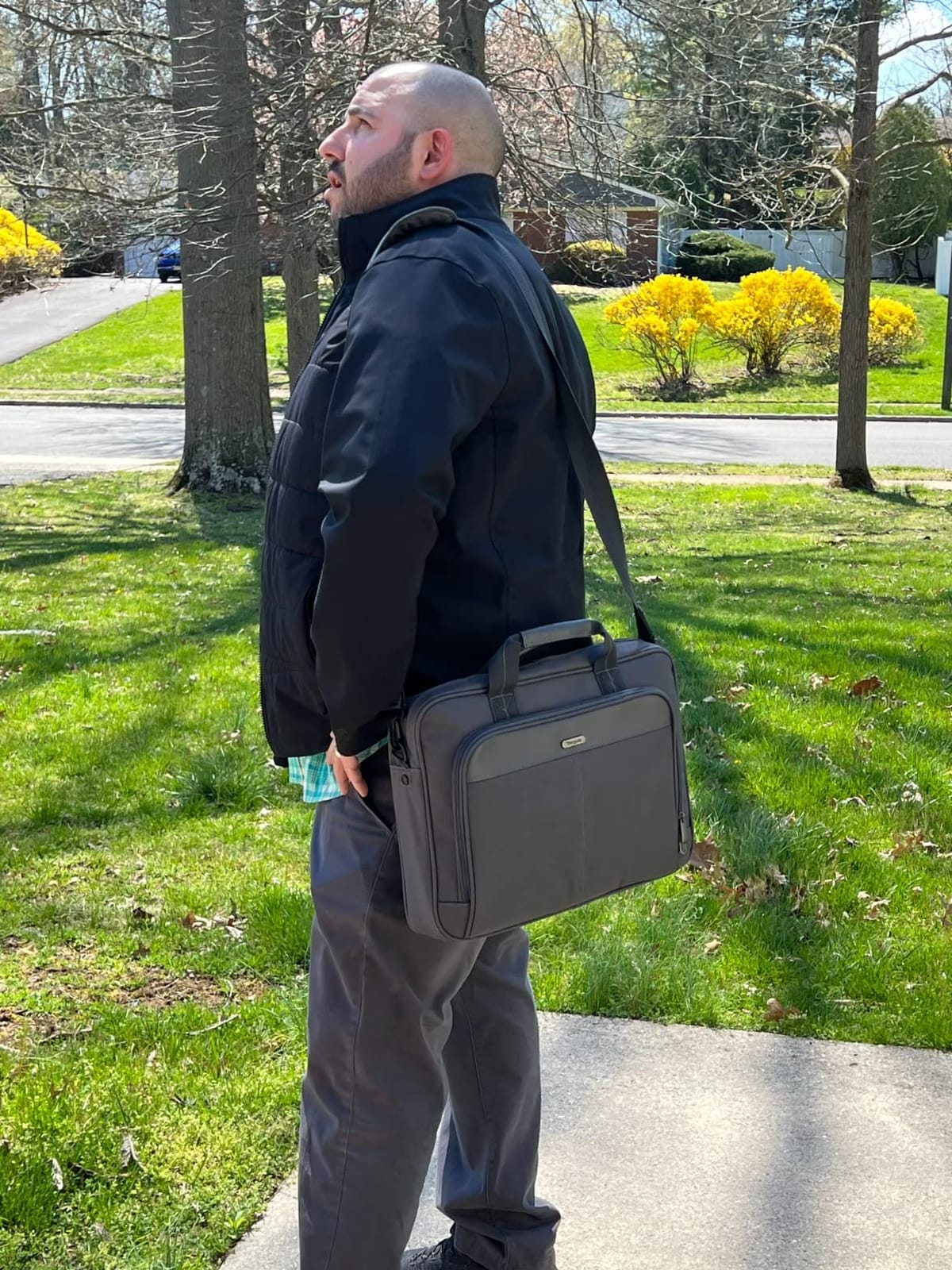 Targus 15-16 Inch Slim Lightweight Laptop Briefcase, Black - Messenger and Shoulder Bag with Padded Compartment and Trolley Strap for 16