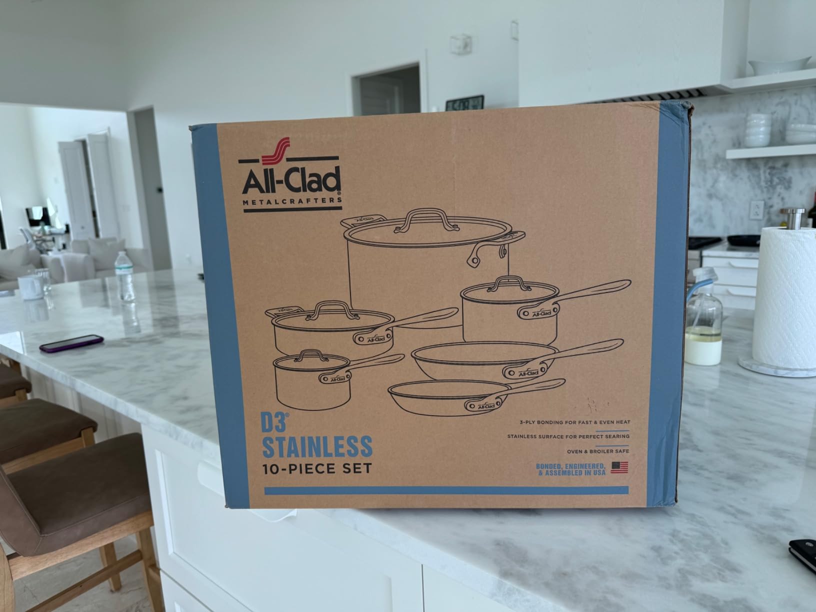All-Clad D3 Stainless Steel 10 Piece Cookware Set - Made in USA customer photo 2