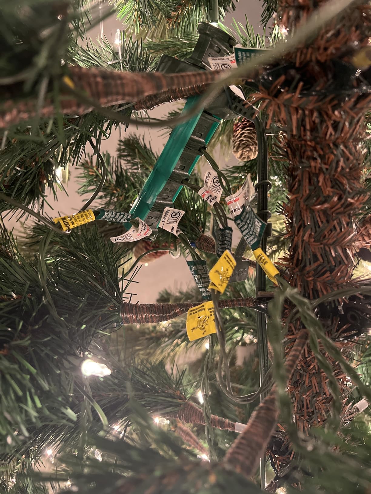 National Tree Company 6.5ft Pre-Lit Carolina Pine Artificial Christmas Tree customer photo 2