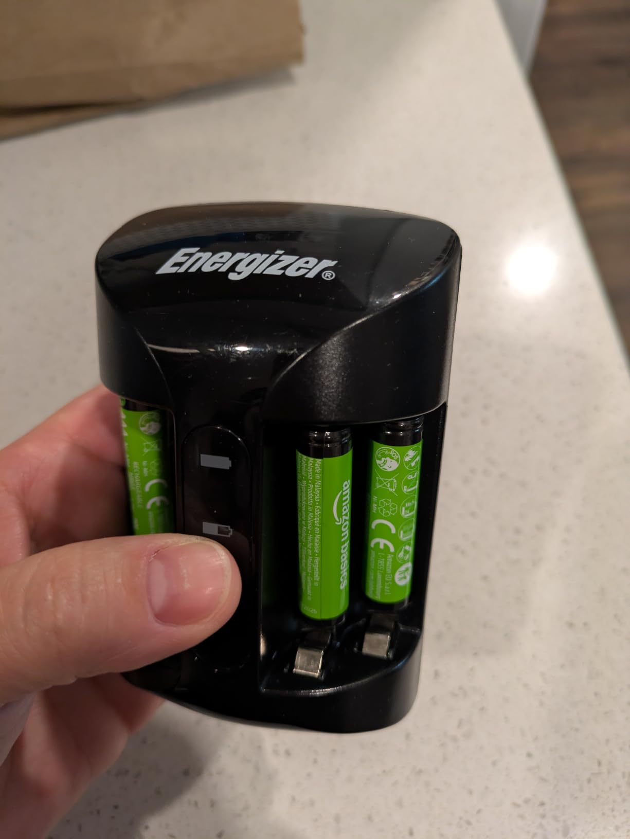 Amazon Basics 12-Pack Rechargeable AAA NiMH Batteries, 800 mAh, 1.2V, Low Self-Discharge, Pre-Charged, Recharge up to 1000x Times customer photo 1