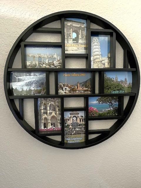 Umbra Luna Collage Picture Frame, Holds 9 4x6 Photos, 22-Inch, Black customer photo 2