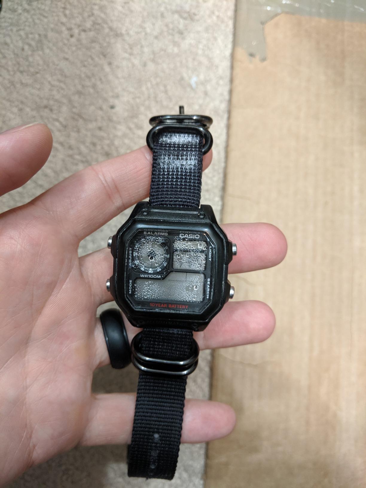 Casio AE1200WH Series | Men’s Digital Watch | 100M WR | Multi Alarms | 100 SEC Stopwatch | Countdown Timer | World Map for World Time | LED Light | LC Analog Display | 10 Year Battery customer photo 1