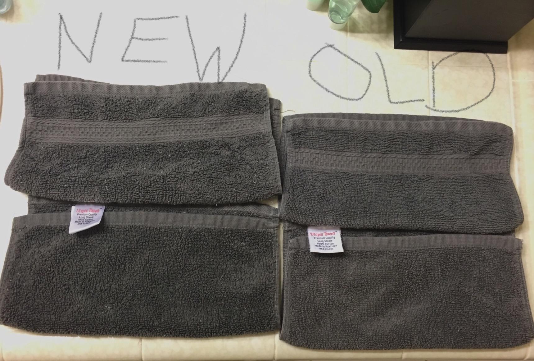 Utopia Towels 12 Pack Premium Wash Cloths Set, 12 by 12 Inches, 100% Cotton Ring Spun, Highly Absorbent and Soft Feel Essential Washcloths for Bathroom, Spa, Gym, and Face, Grey customer photo 2