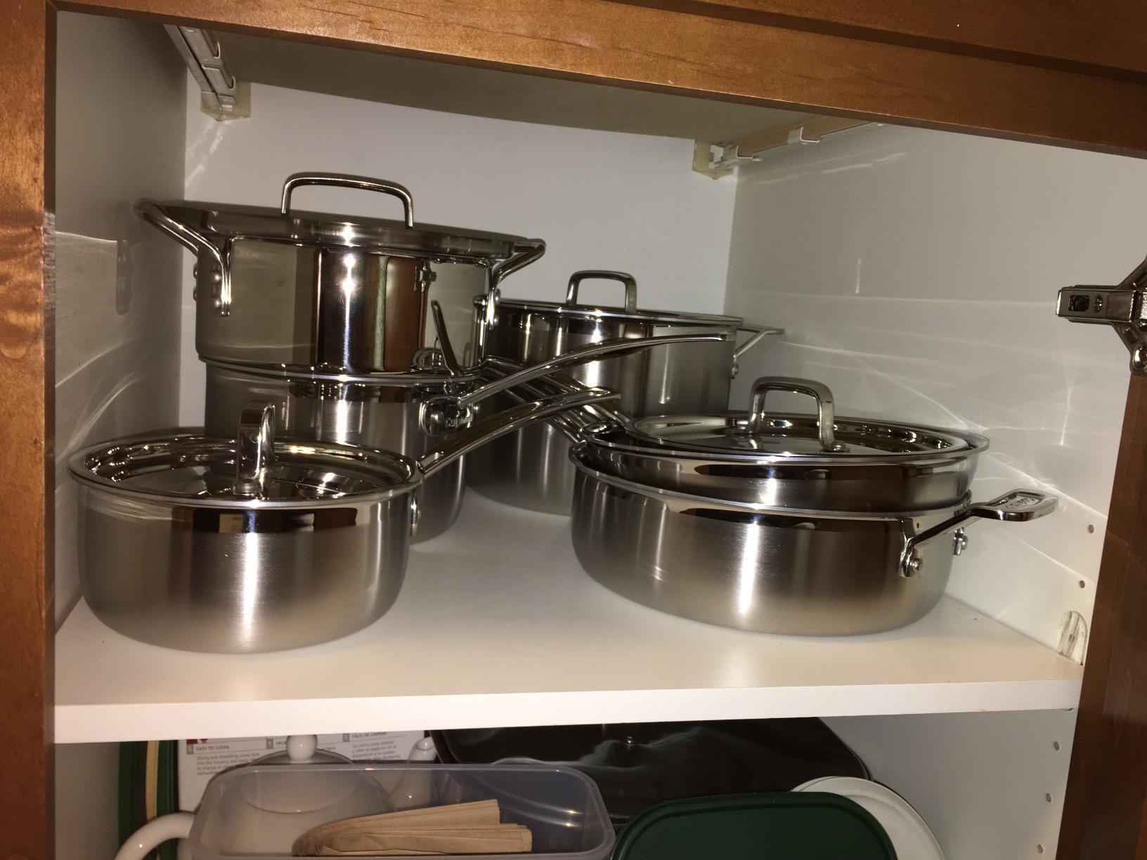 Cuisinart Stainless Steel Pots and Pans Set, Induction Compatible, 12 pc | 12-pc Cuisinart stainless steel cookware set with saucepans, sauté pan, stockpot, & skillets, oven safe to 500°F, MCPS-12N customer photo 1