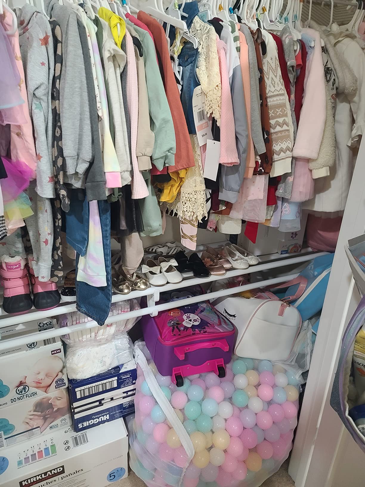 EZ SHELF- Closet Shelf with Hanging Rod, Expands 40.5-73