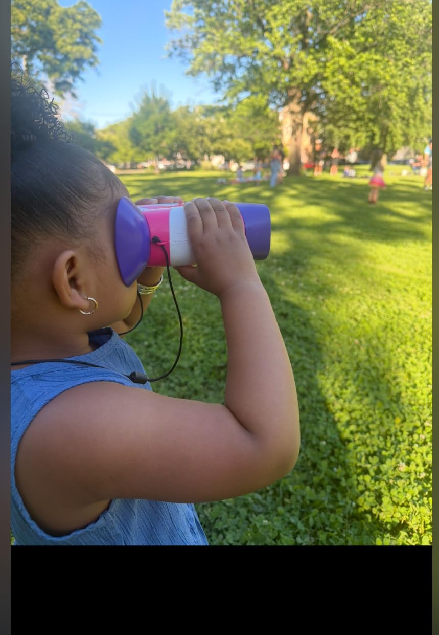 Educational Insights GeoSafari Kidnoculars - Toy Binoculars for Kids, Outdoor Toys for Kids Ages 4-8, Toddler Camping and Nature Toys, Lightweight Binoculars with Neck Strap, Bird Watching Gear customer photo 1