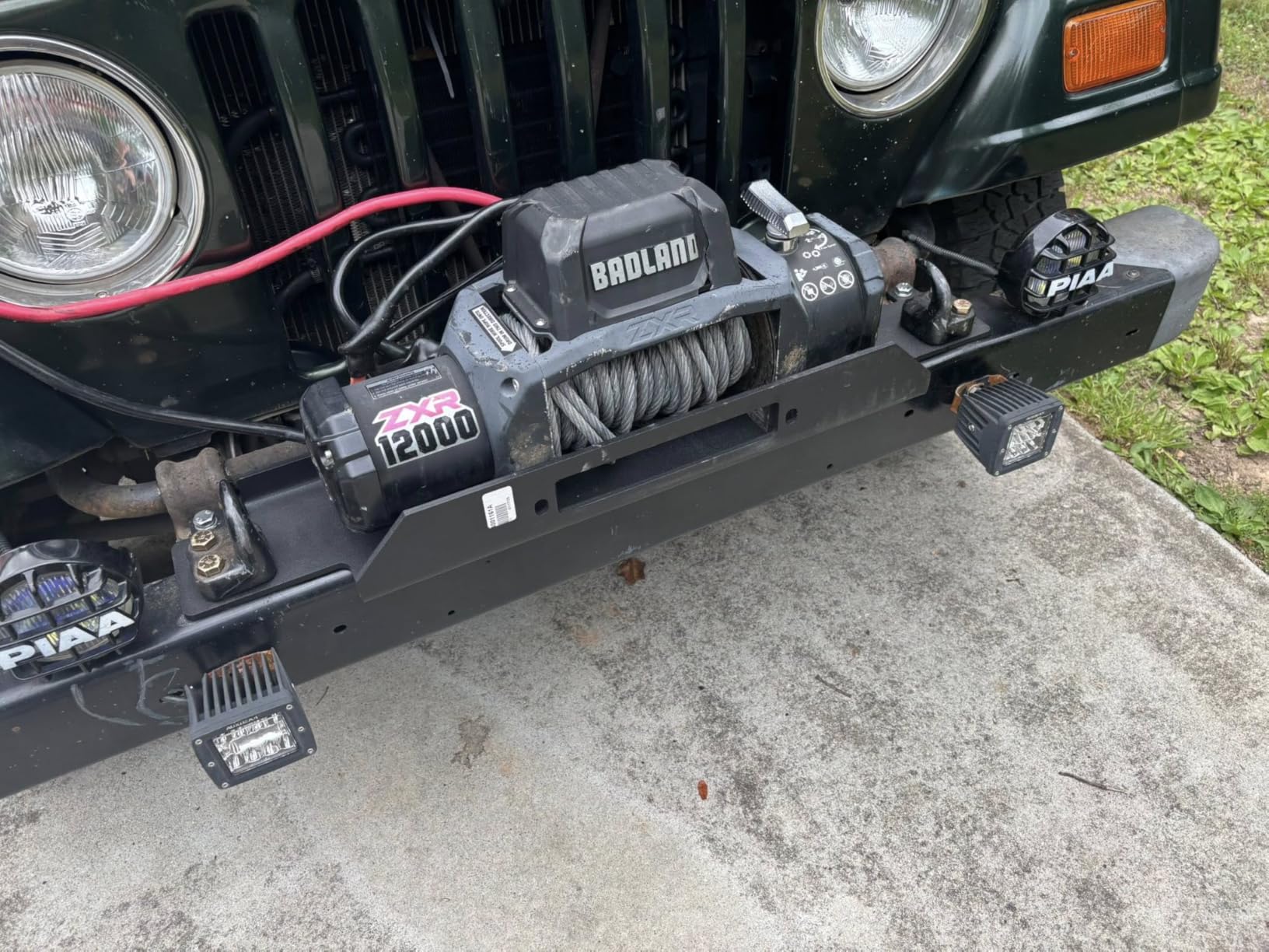 Rough Country Winch Mounting Plate for 1987-2006 Jeep Wrangler TJ/YJ - 1189, Front, Black customer photo 1
