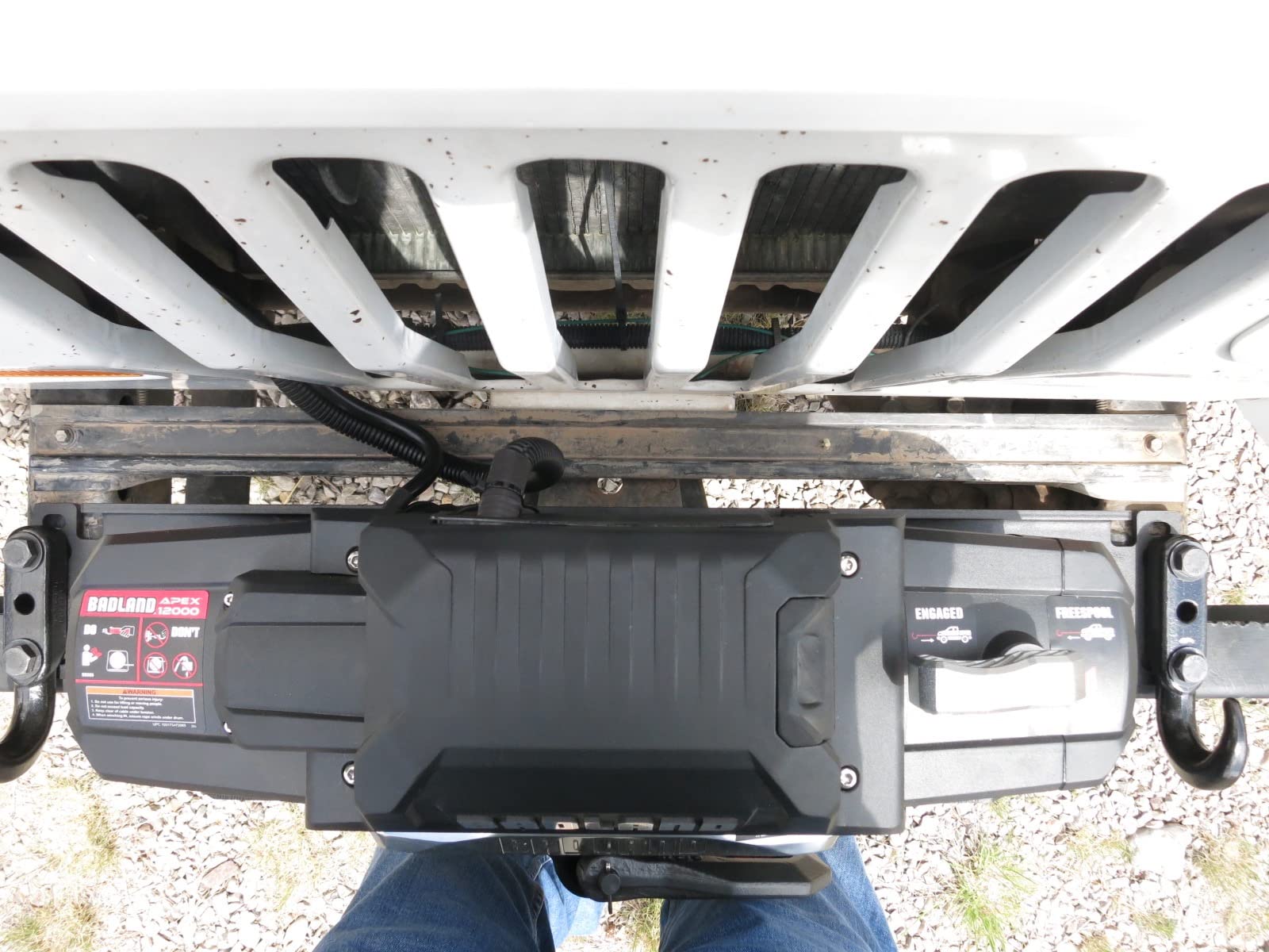 Rough Country Winch Mounting Plate for 1987-2006 Jeep Wrangler TJ/YJ - 1189, Front, Black customer photo 2