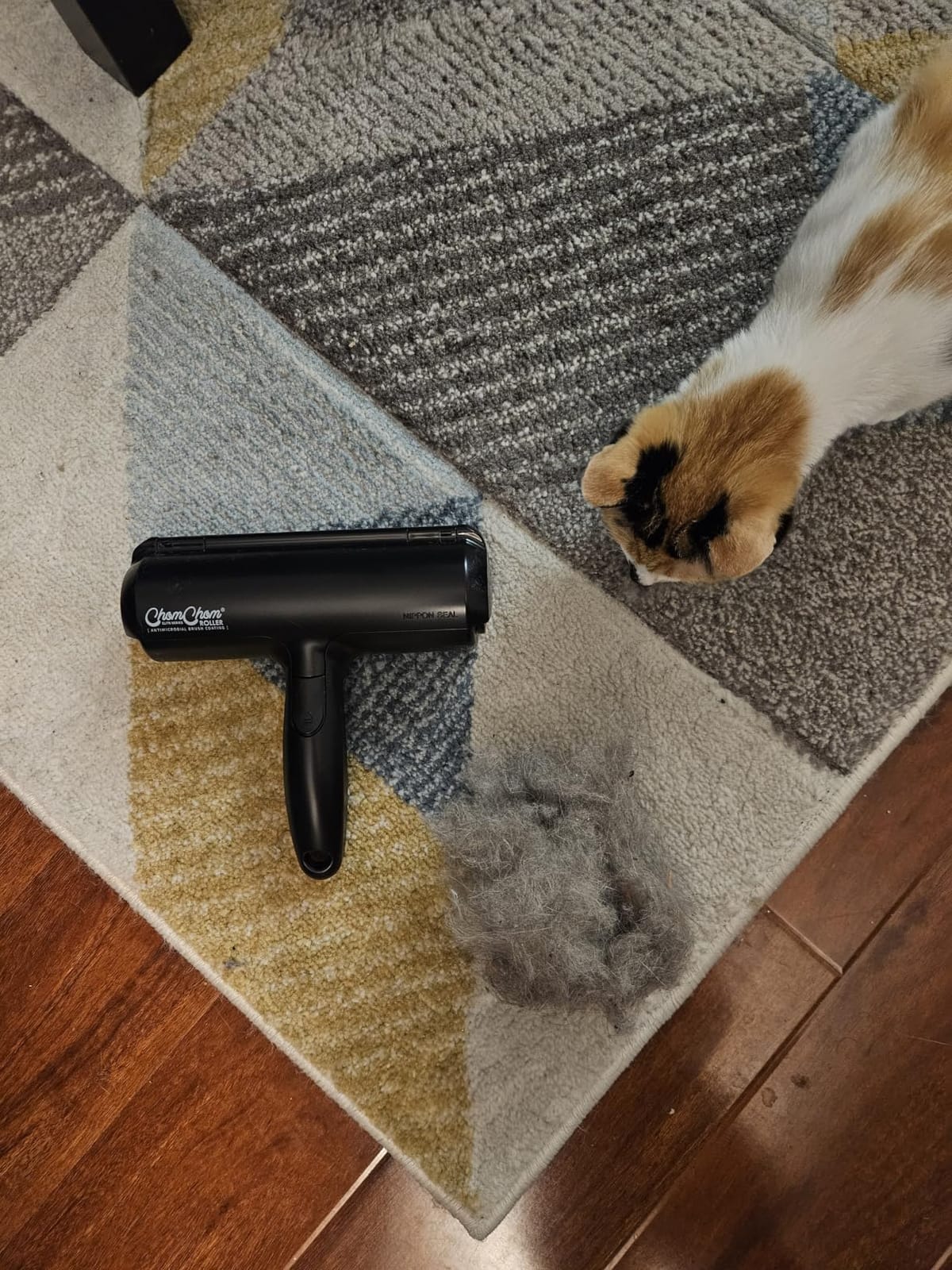 ChomChom Roller Pet Hair Remover – Original Size Reusable Lint Roller for Cat & Dog Hair on Furniture, Couch, Carpet, Car, Rugs & Bedding – Portable, Eco-Friendly (White) customer photo 1