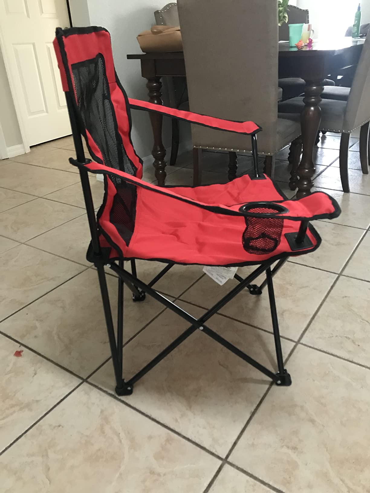 Coleman Broadband Mesh Quad Camping Chair with Carry Bag & Cup Holder, Cooling Mesh Back with Adjustable Arms, Great for Camping, Tailgating, Firepits, Patio, & More customer photo 1