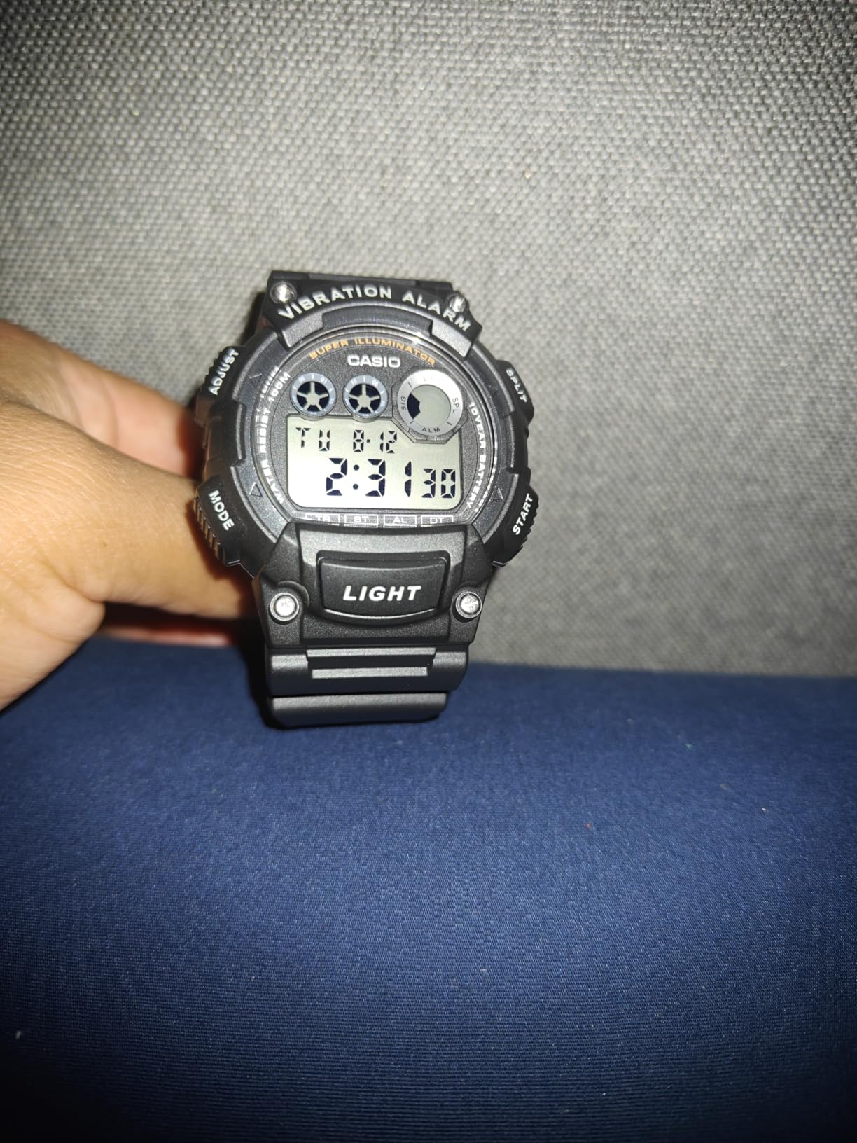 Casio W735H Series | Men’s Digital Watch | 1/100 SEC Stopwatch | Countdown Timer | Super Illuminator LED Light | 100 M Water Resistance | Daily Alarm | Auto Calendar | Dual Time | 10 Yr Battery customer photo 1