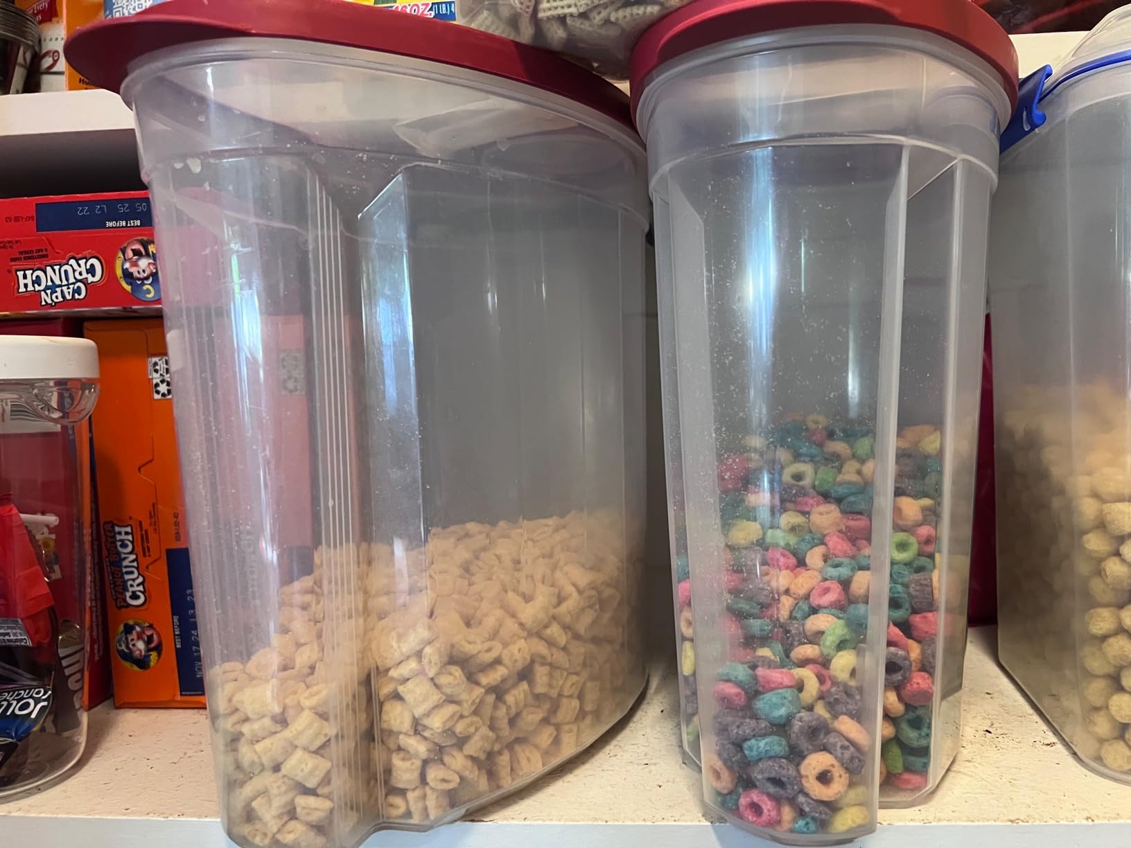 Rubbermaid Flex and Seal Cereal Keeper, 1.5 Gallon, BPA-Free, Clear with Red Lid, Airtight customer photo 2