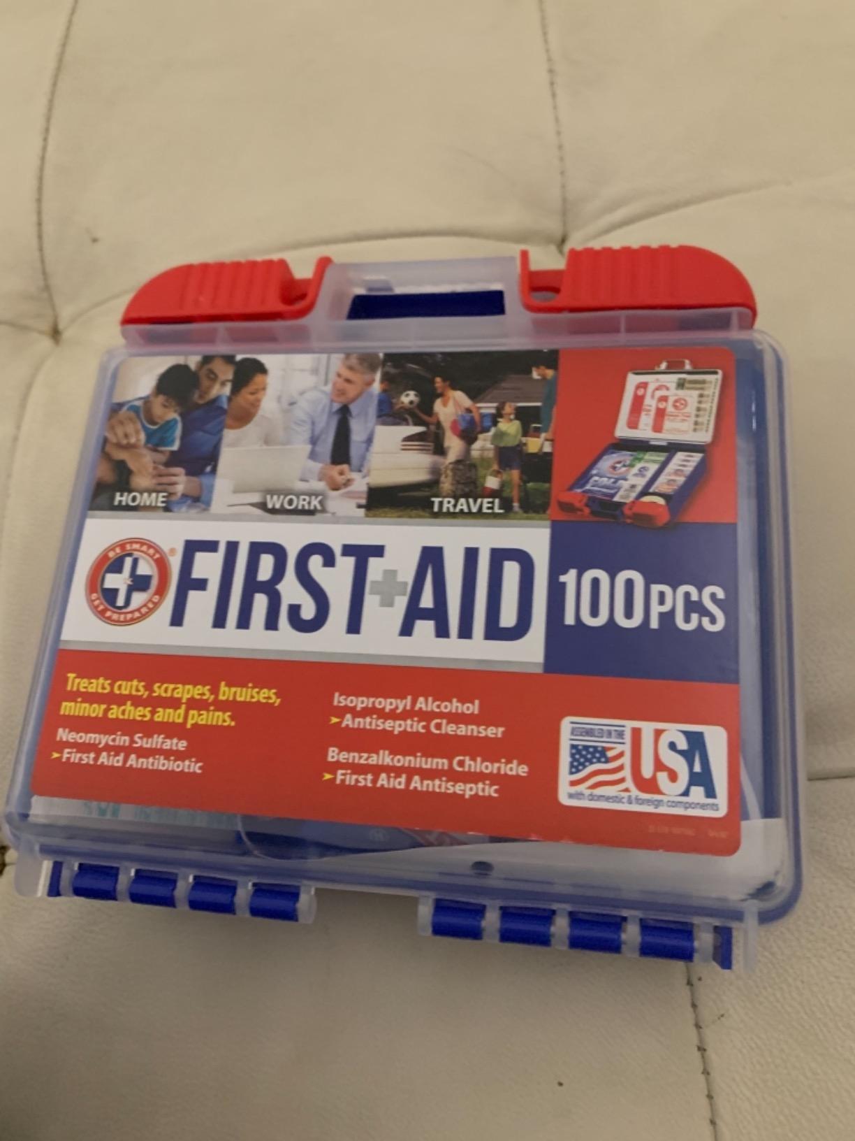 Be Smart Get Prepared 180 Pc First Aid Kit Home, Car, Office, Outdoor, FSA customer photo 1