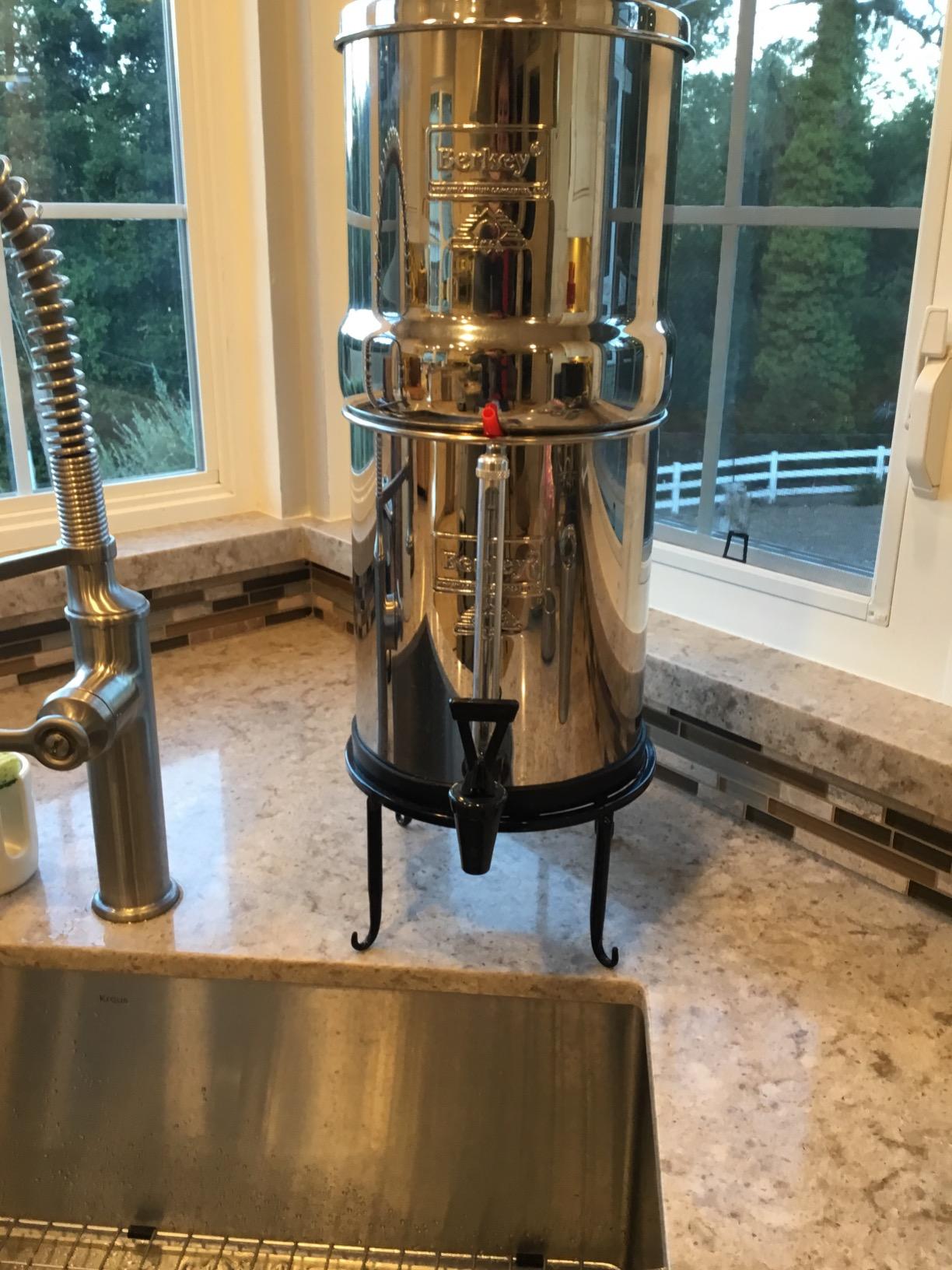 Big Berkey 2.25 Gal Gravity Water Filter System with BB9-2 Filters | Includes 2 Black Berkey Elements, Easy-to-Assemble Stainless Steel Countertop Water Filtration System for Everyday Use customer photo 2