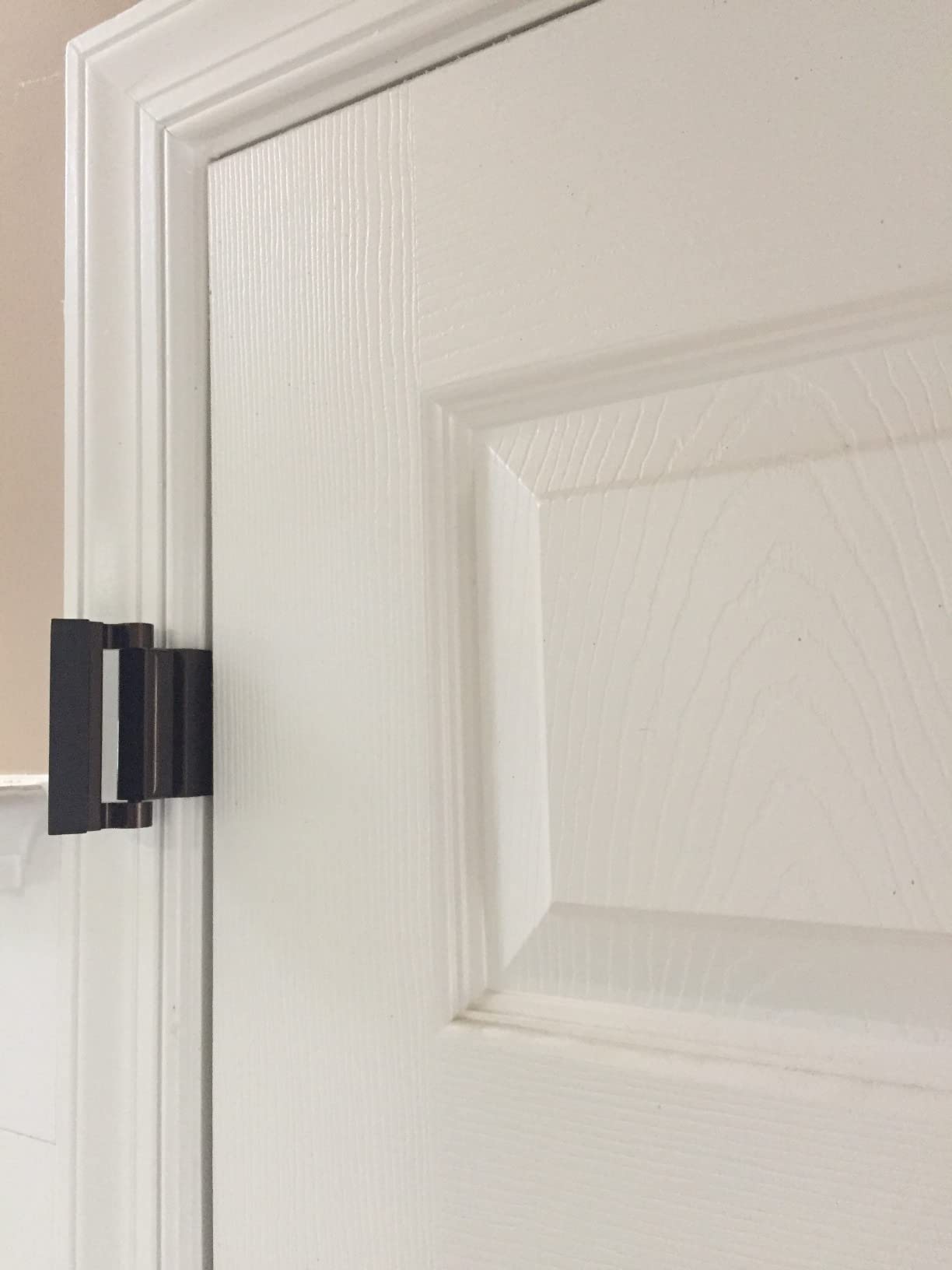 Prime-Line U 10827 Door Reinforcement Lock – Add Extra, High Security to your Home and Prevent Unauthorized Entry – 3 In. Stop, Aluminum Construction, Satin Nickel (Single Pack) customer photo 1