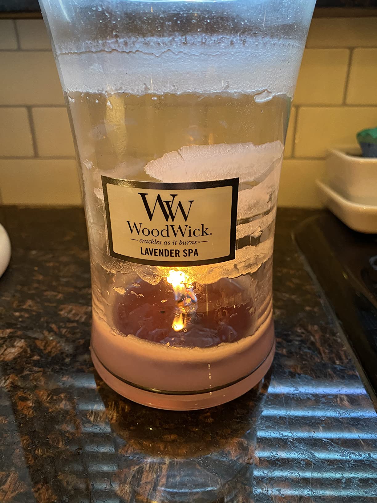 WoodWick Lavender Spa Scented Candle, Crackling Wick, 9.7oz customer photo 2